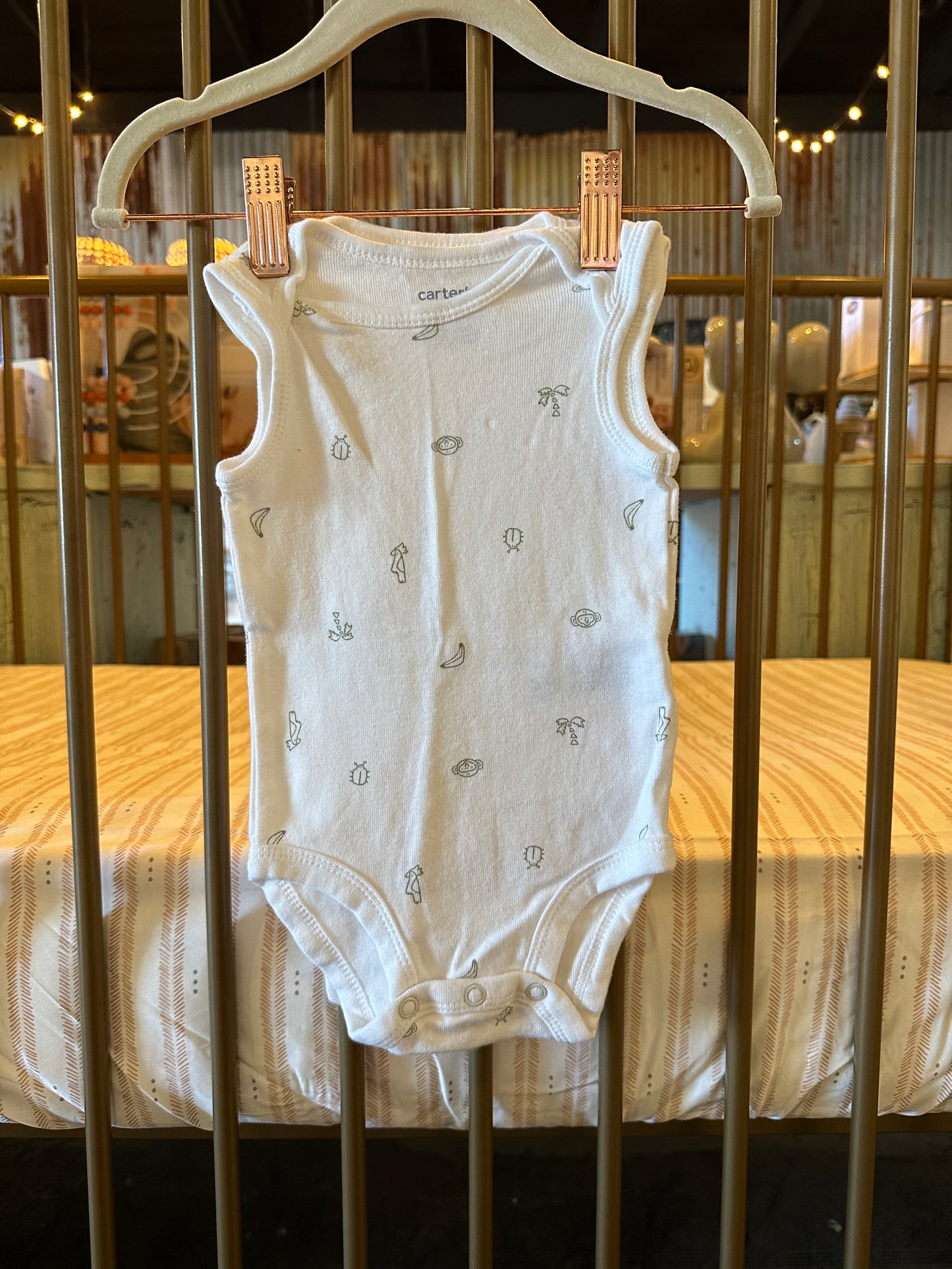 3-piece Sleeveless White Onesies
