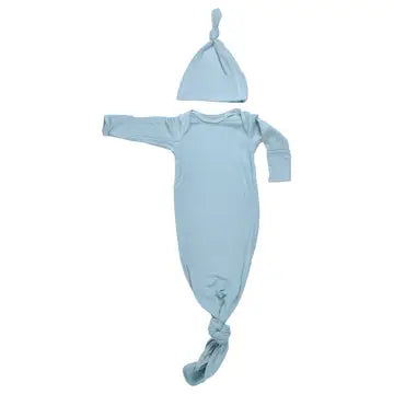 Blue Bird Knotted Gown with Hat & Bow