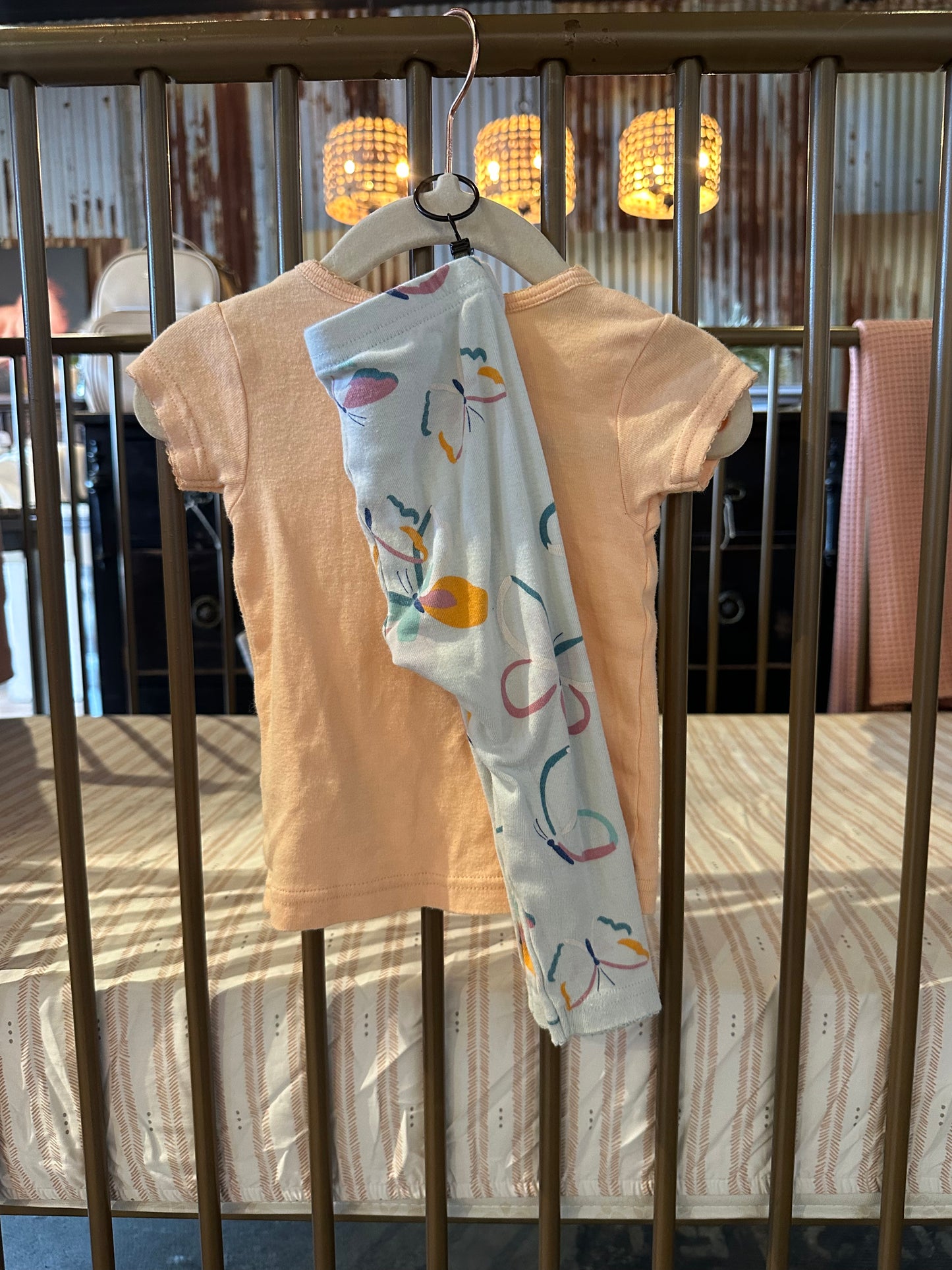 Carter's Butterfly Short Sleeve Shirt And Pant Set