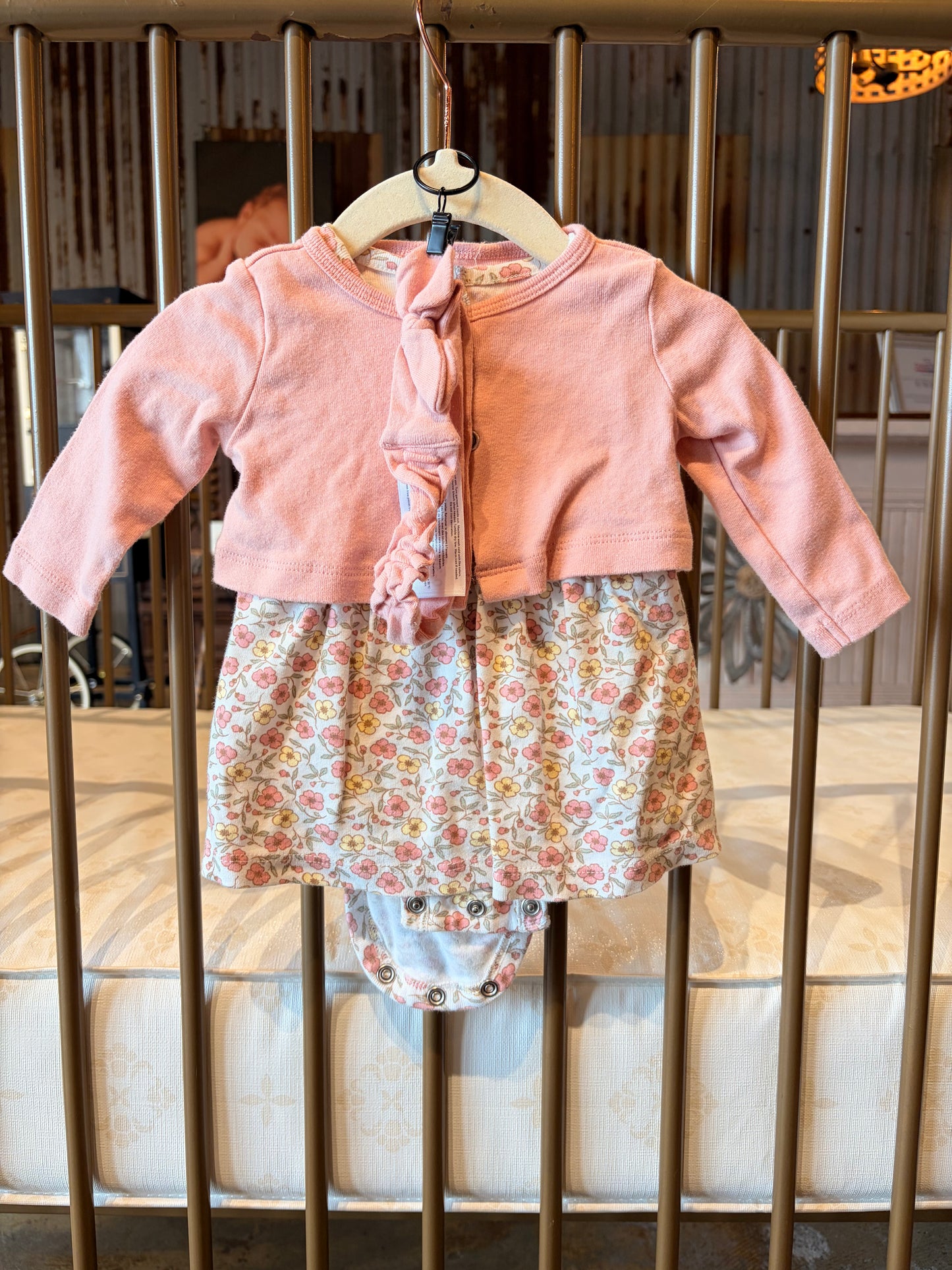 Carter's Pink Floral 3-piece Outfit