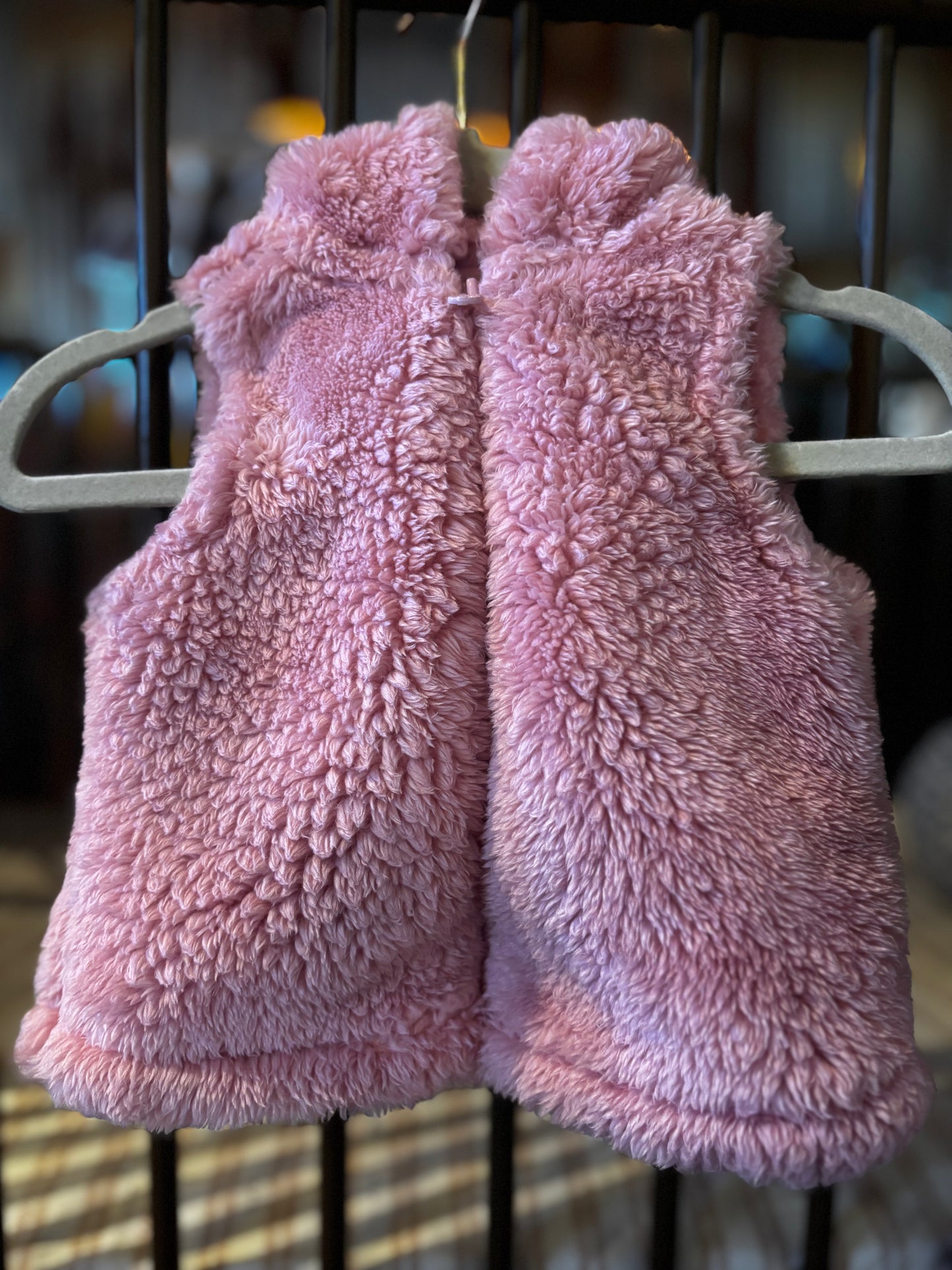 Carter's Pink Fuzzy Vest Jacket