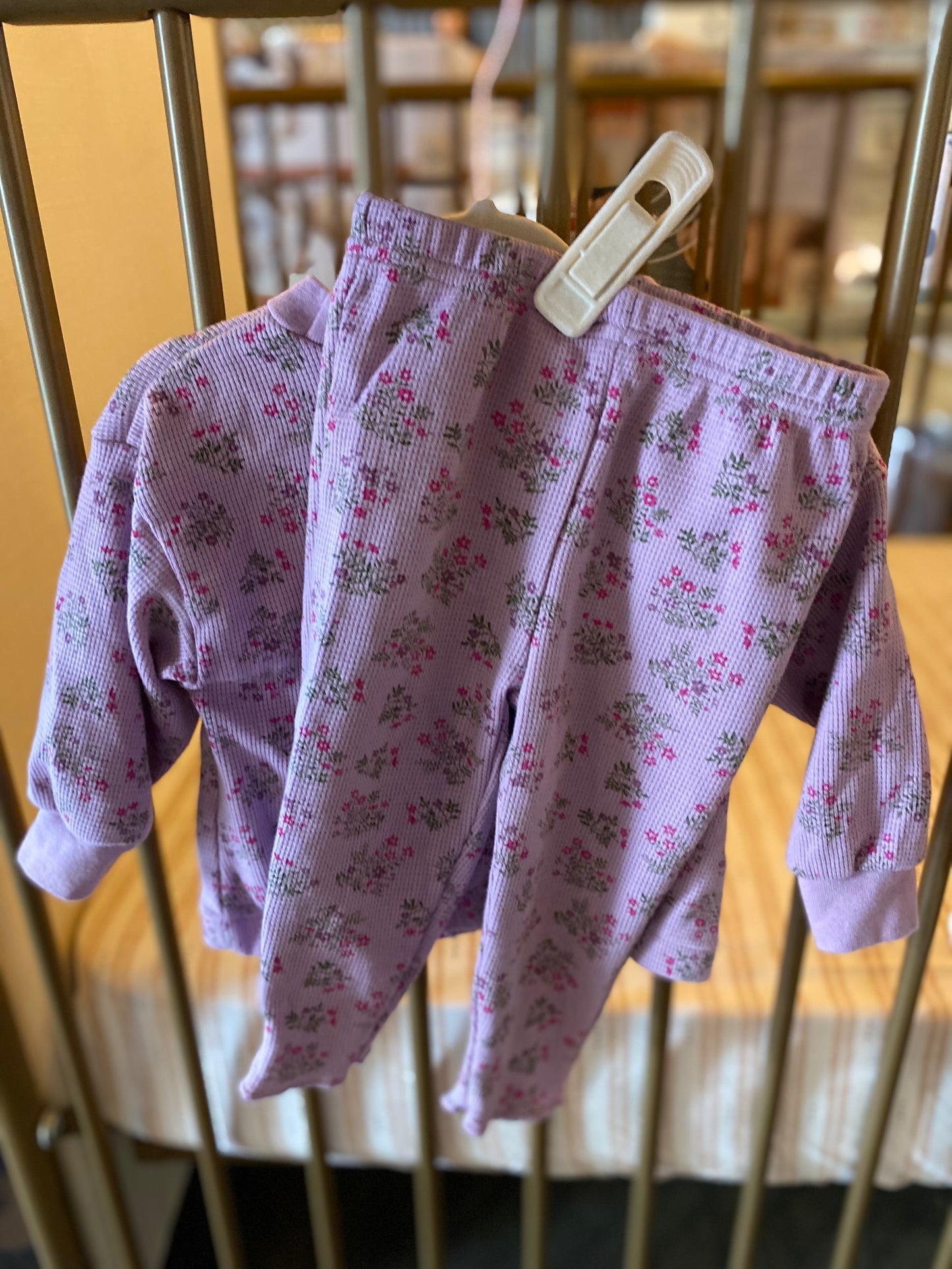 Carter's Purple Ribbed Floral 2-piece Outfit