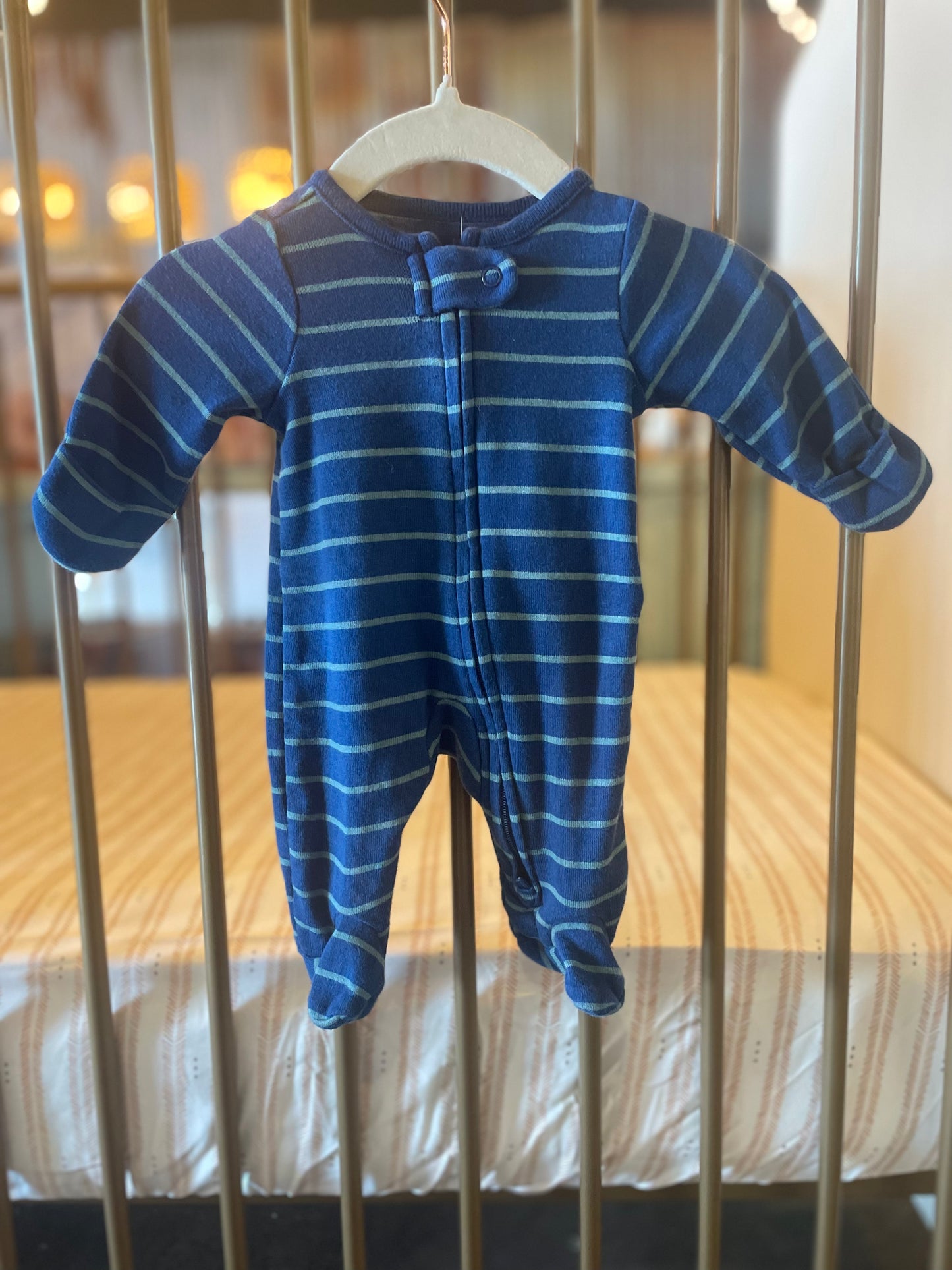 Carters Blue And Green Stripped Sleeper