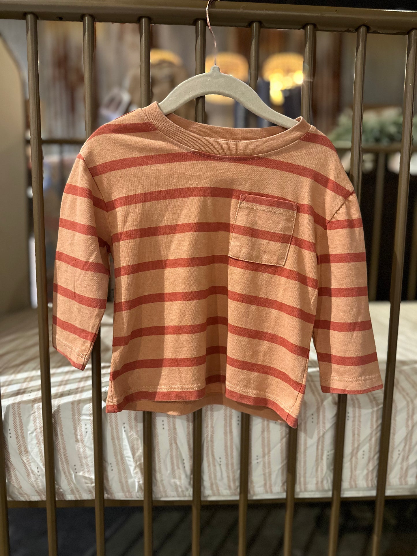 Cat & Jack Orange Striped Shirt
