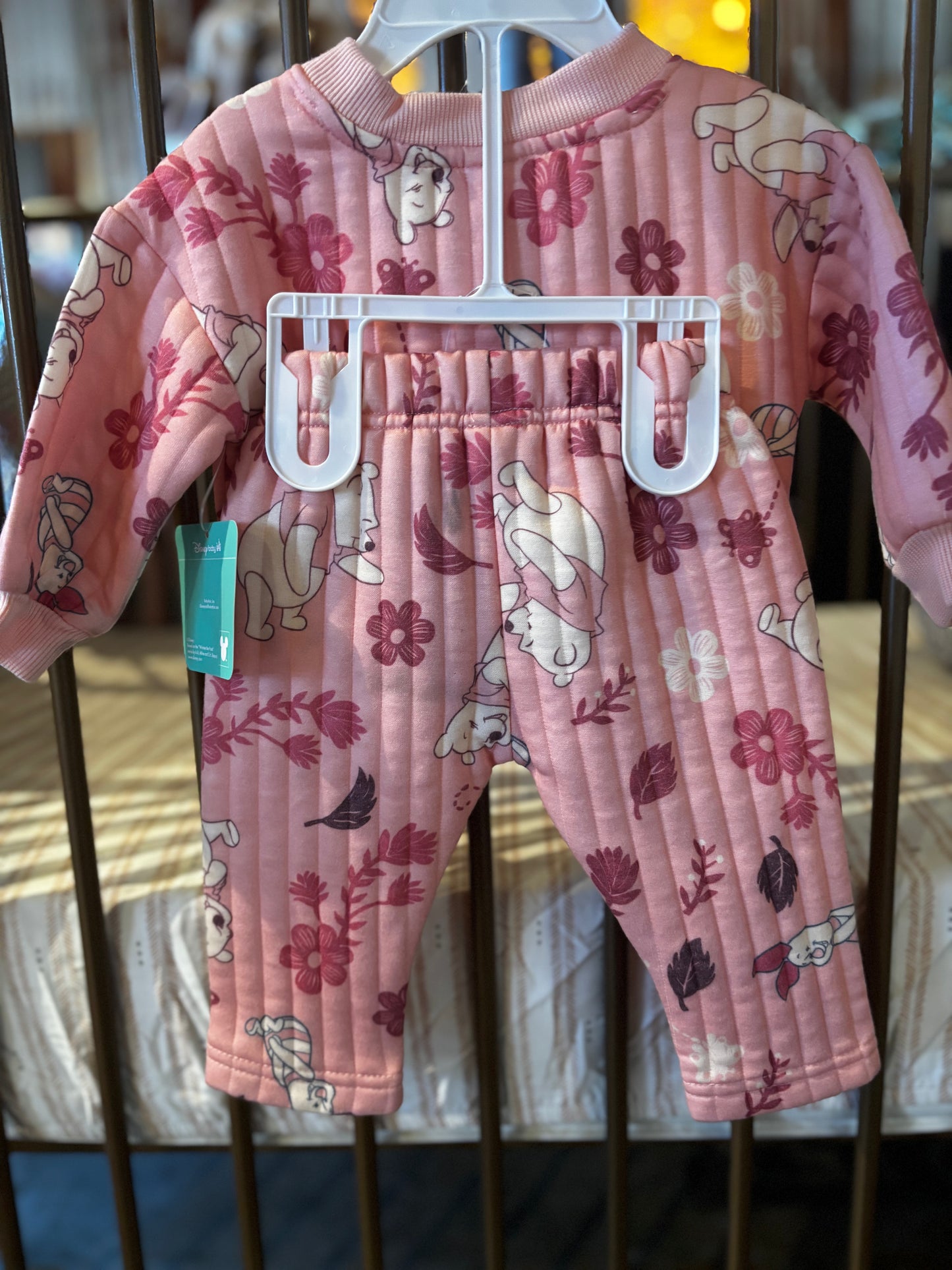Disney Baby Pink Winnie The Pooh 2-piece Outfit