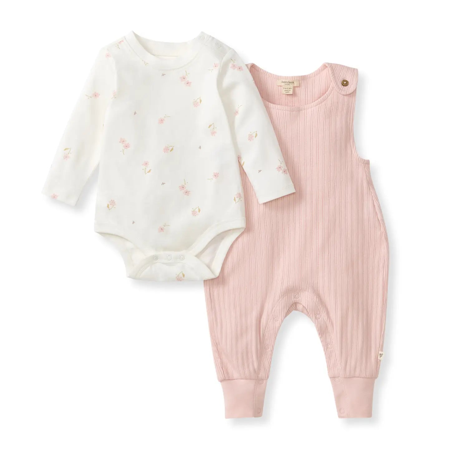 Burt's Bees Floral Bodysuit & Jumpsuit Set