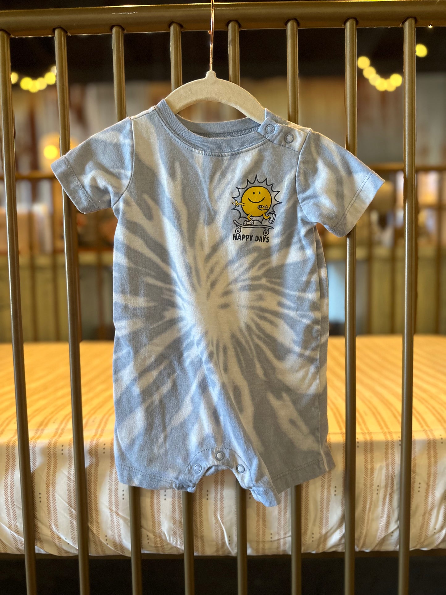 Garanimals Blue Tye Dye "Happy Days" Romper