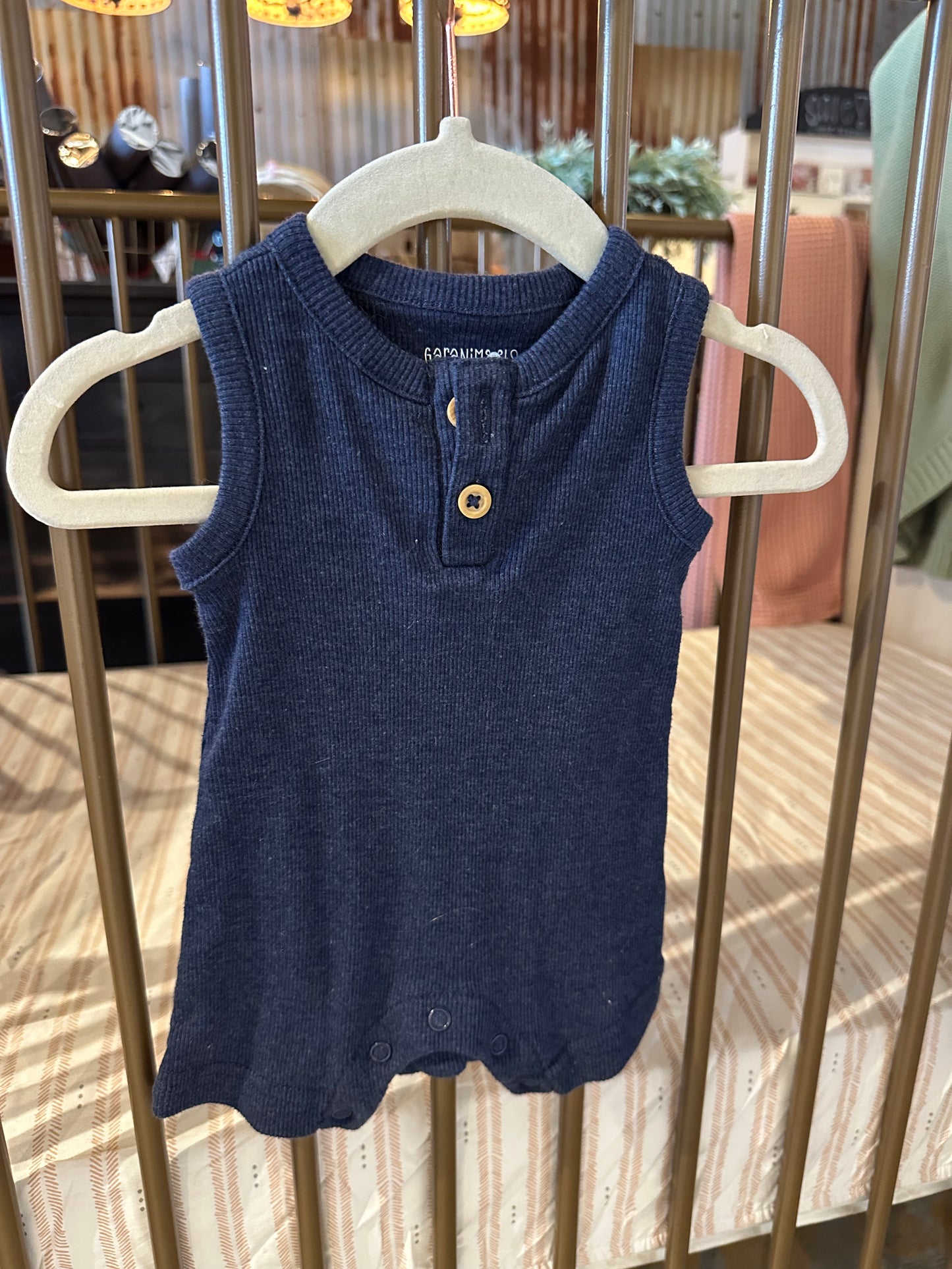 Garanimals Navy Blue Ribbed Romper JC