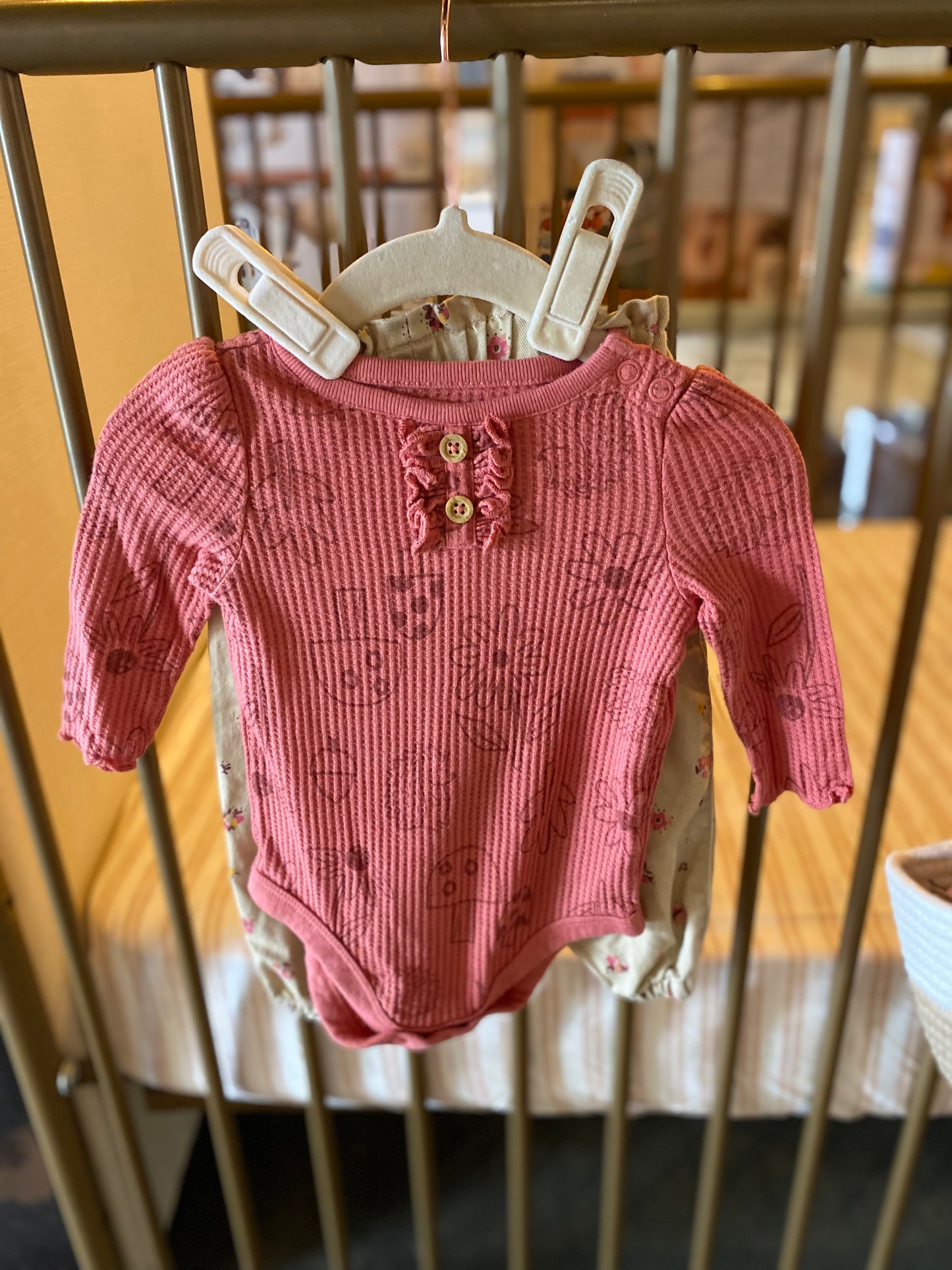 Garanimals Pink & Light Brown Floral 2-piece Outfit