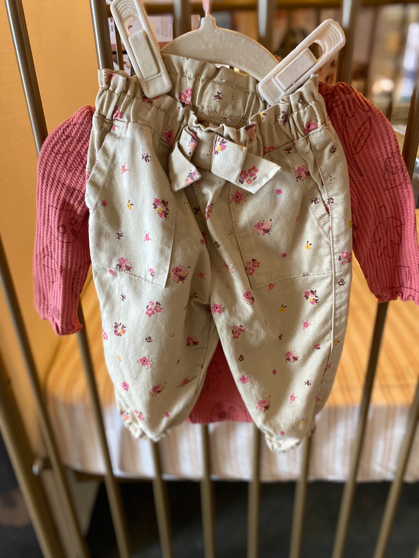 Garanimals Pink & Light Brown Floral 2-piece Outfit
