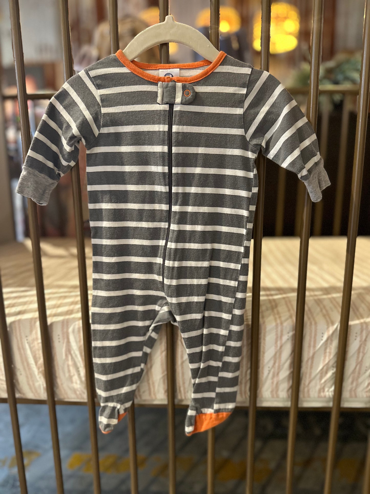 Gerber Gray, White, & Orange Sleeper