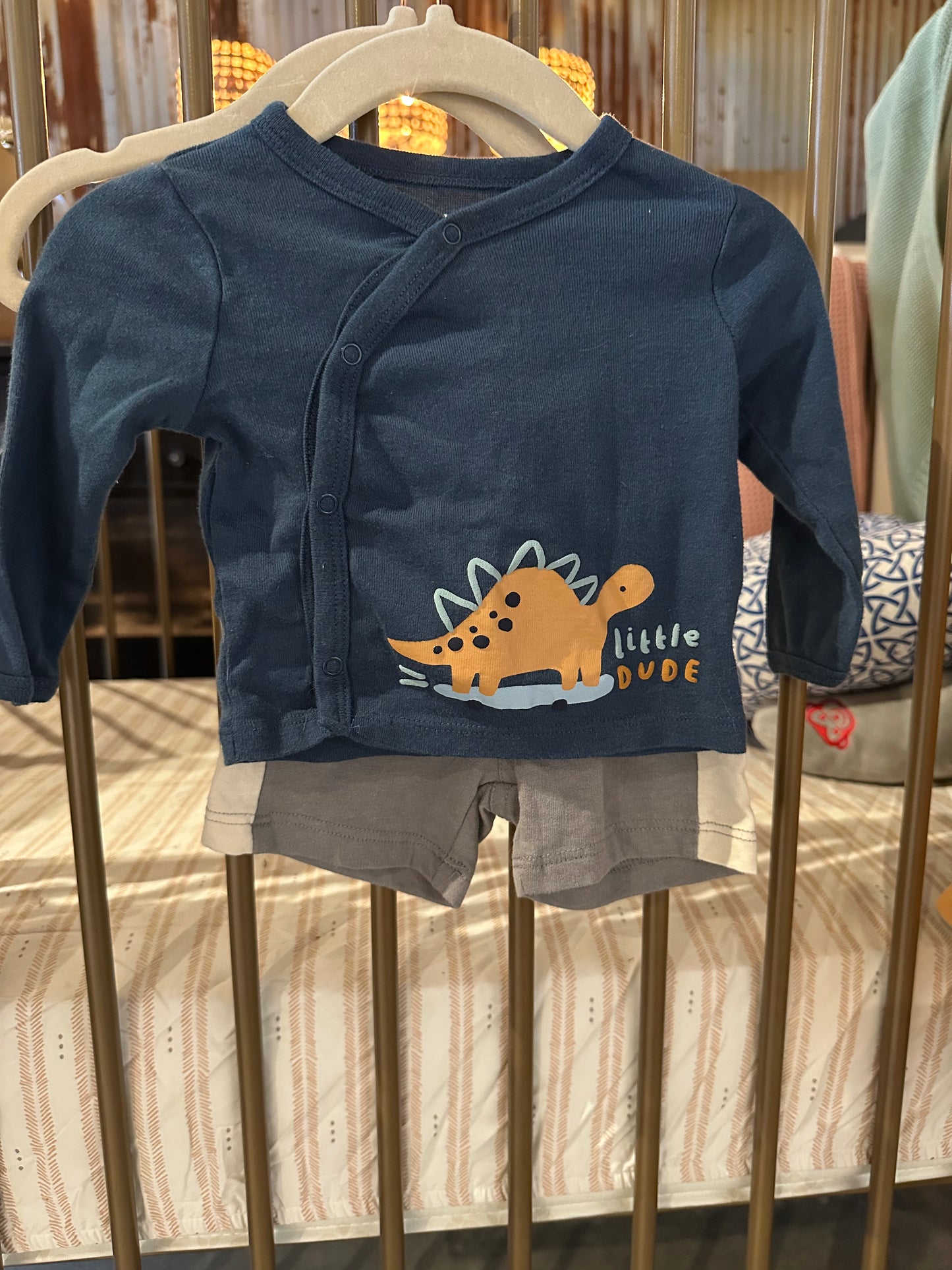 Gerber " Little Dude" Dino 2-piece Outfit