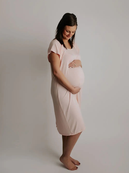Heavenly Pink Labor & Delivery/ Nursing Gown