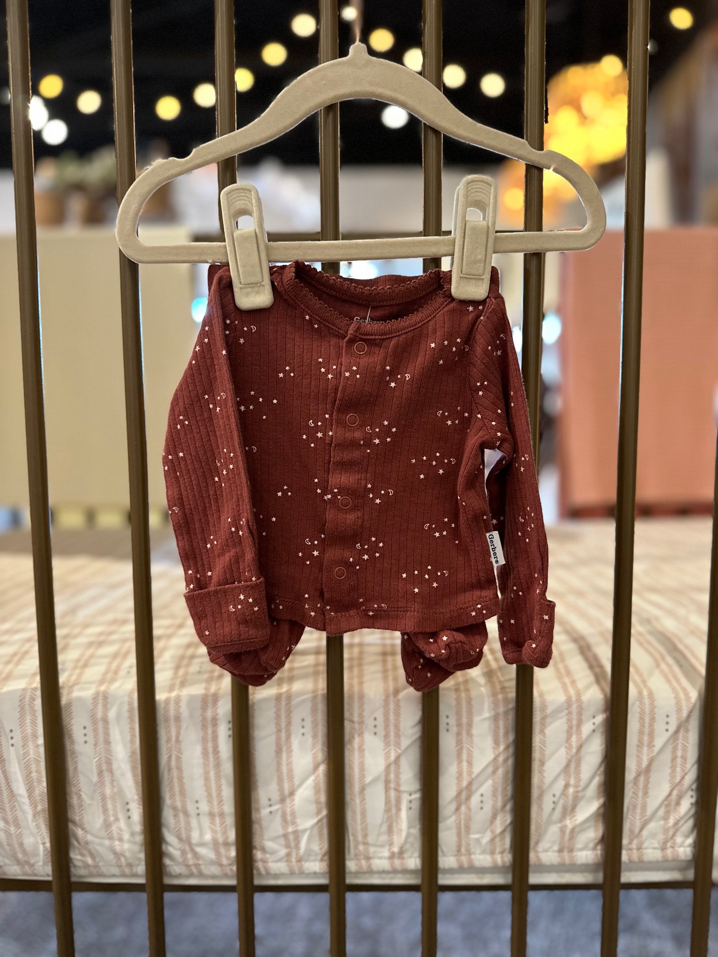 Gerber Maroon Stars 2-Piece Outfit Set