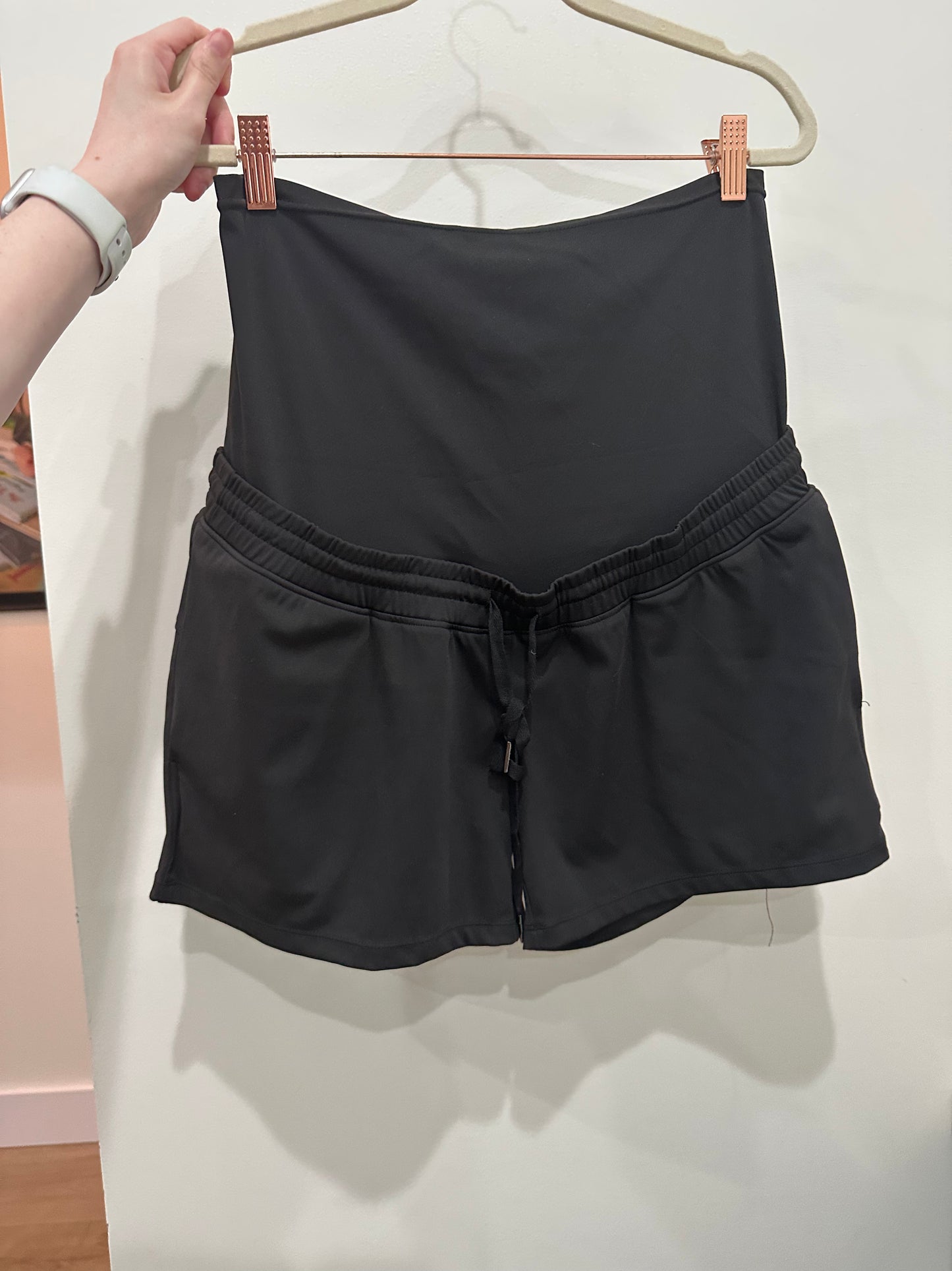 Maacie Black Maternity Shorts