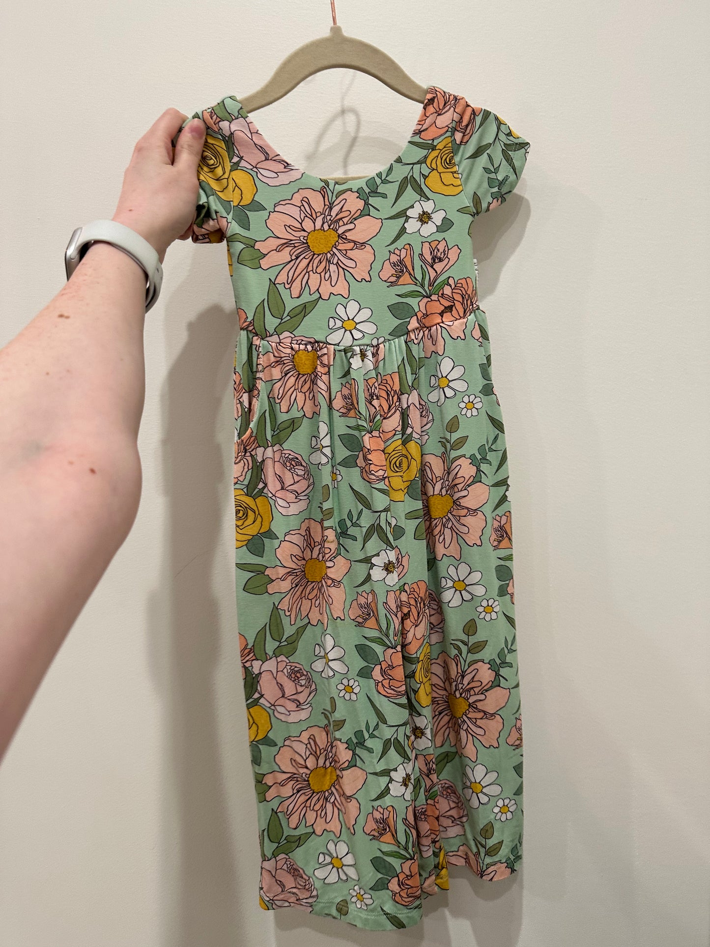 Gigi & Max Green Floral Jumpsuit
