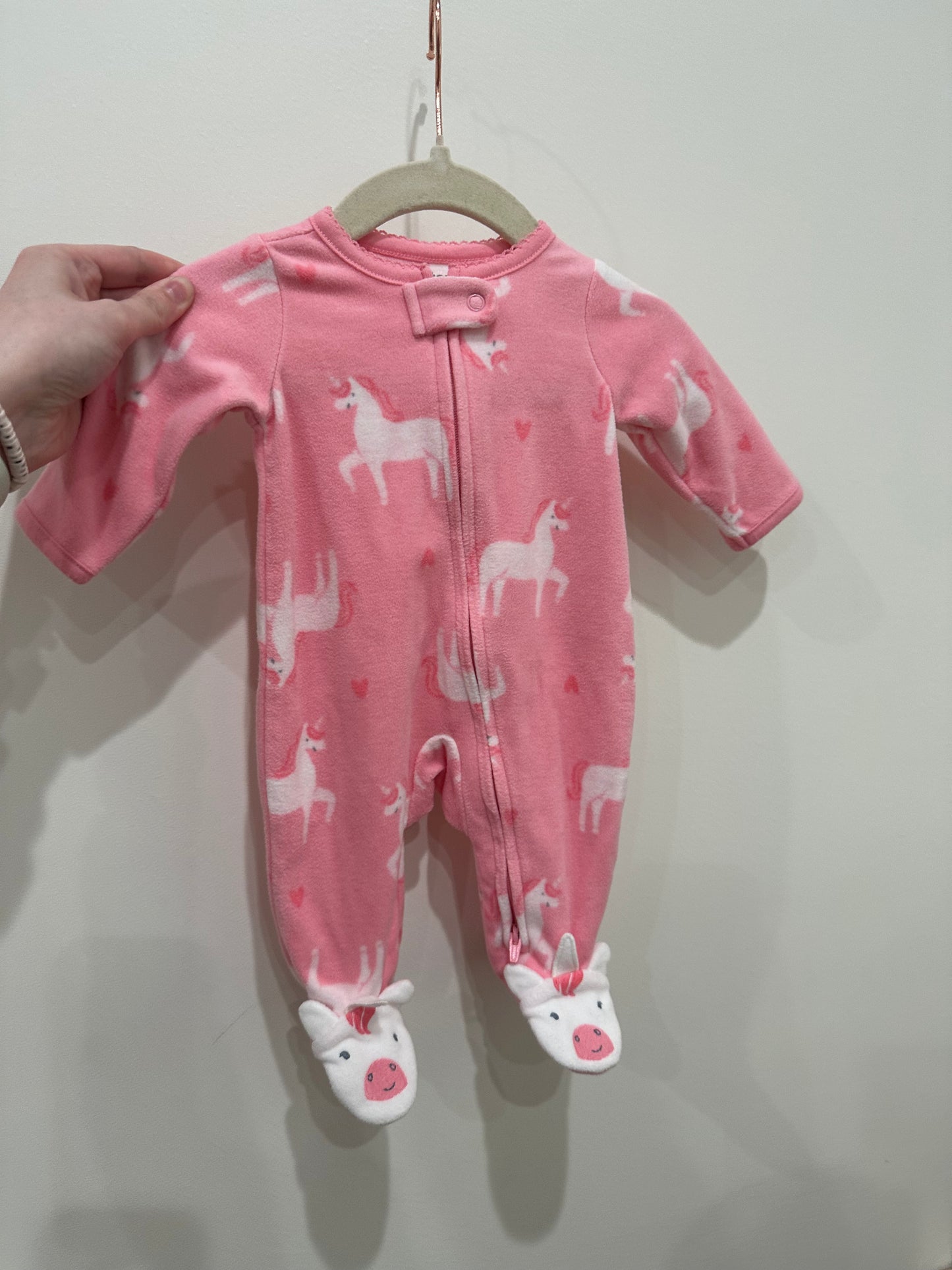 Carter's Pink Unicorn Fuzzy Sleeper