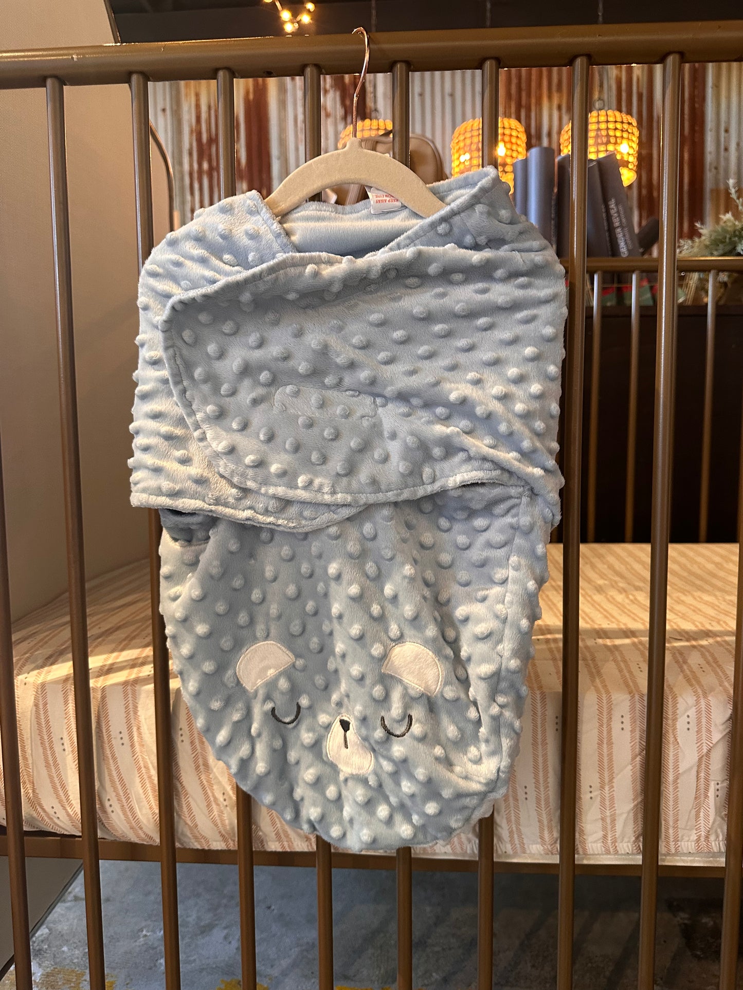 Kyle & Deena Baby Blue Bear Swaddle