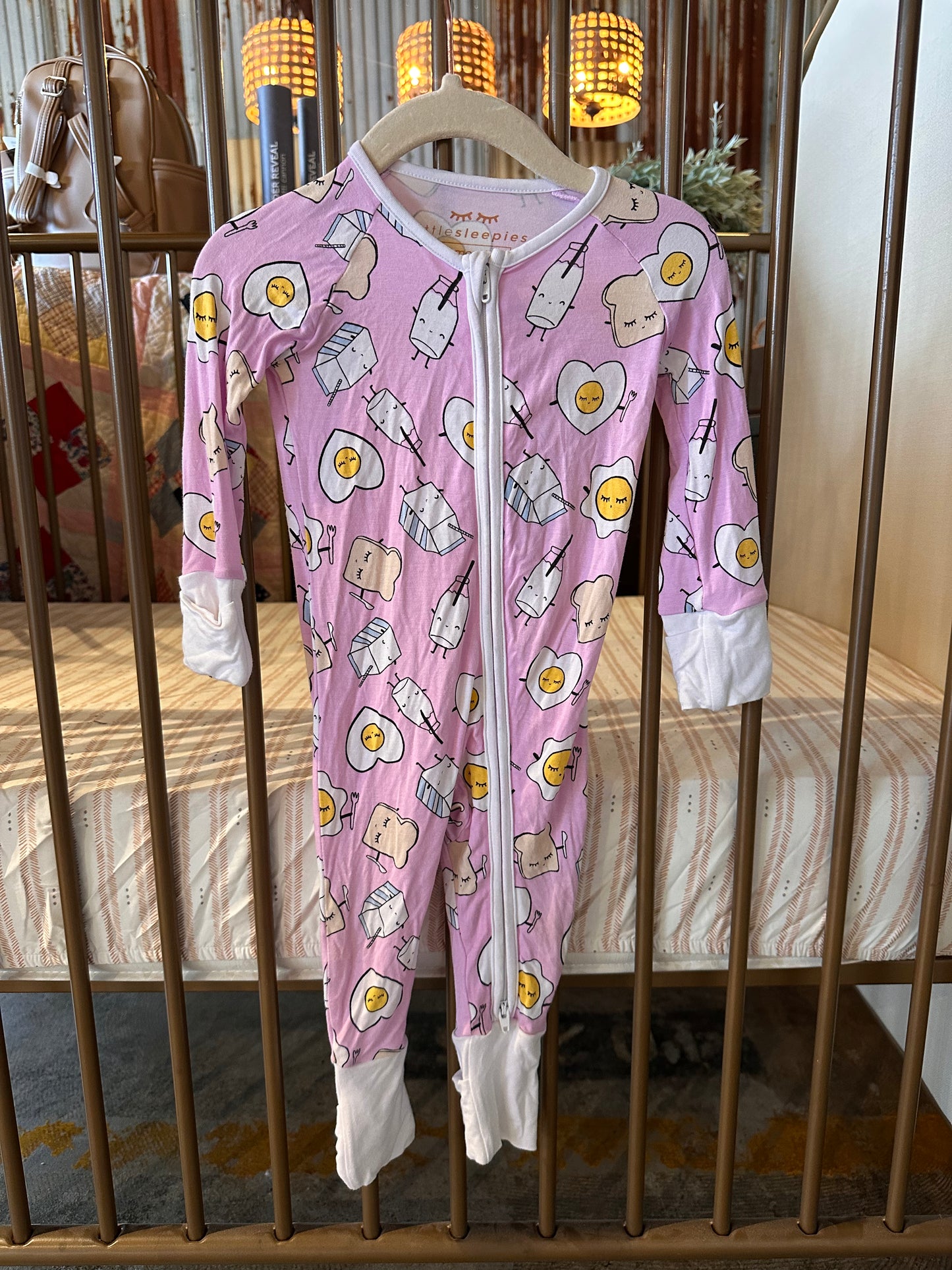 Little Sleepies Pink Breakfast Sleeper