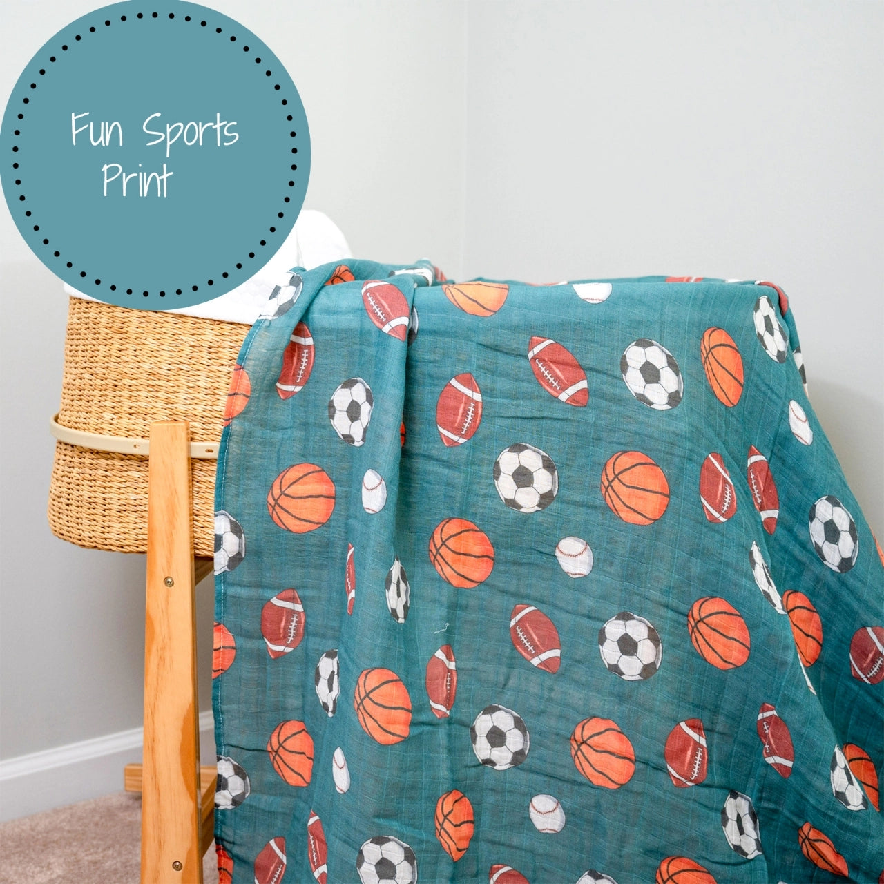 Little Athlete Baby Muslin Swaddle