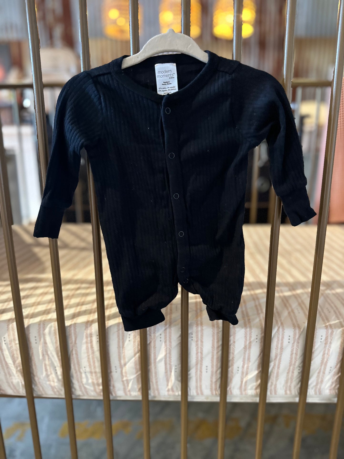 Modern Moments Black Ribbed Sleeper