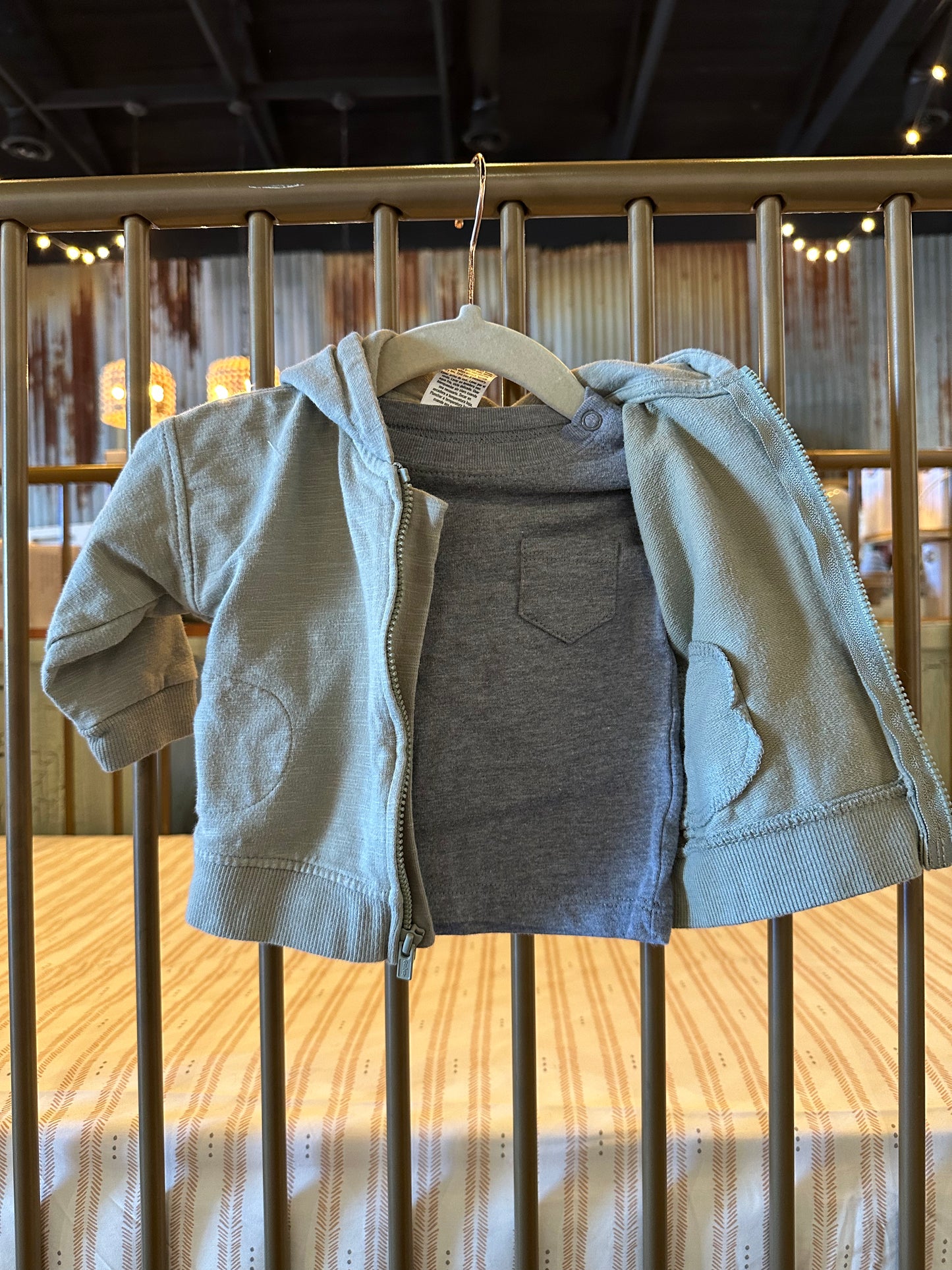 Modern Moments Green Jacket & Garanimals Gray Shirt