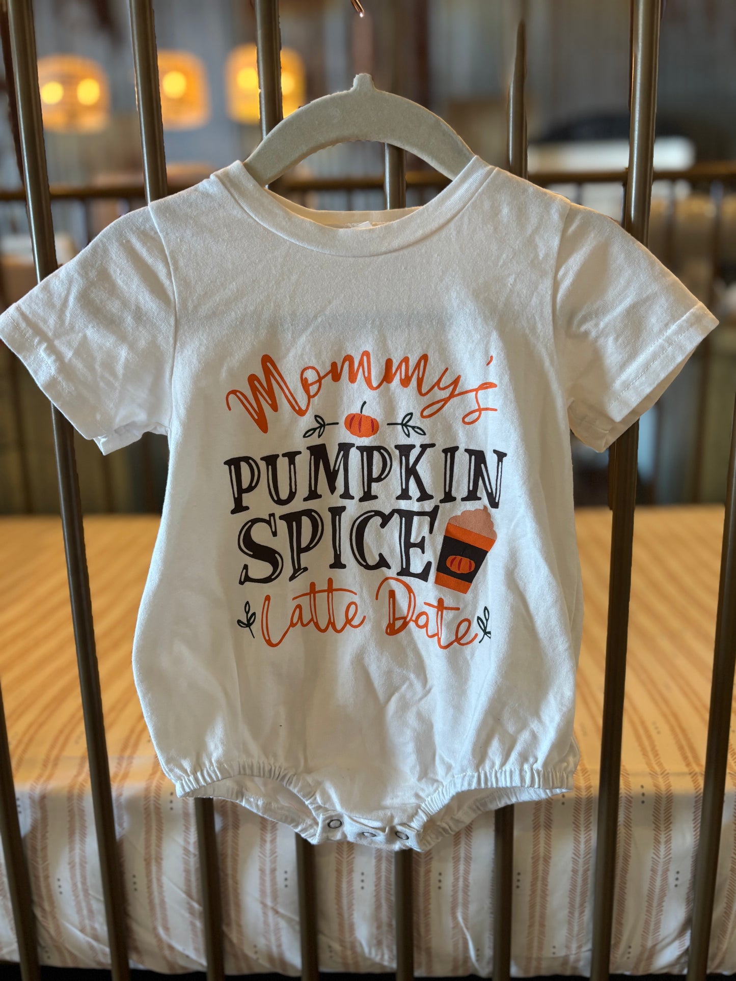 Mommy's Pumpkin Spice Latte Date" Romper