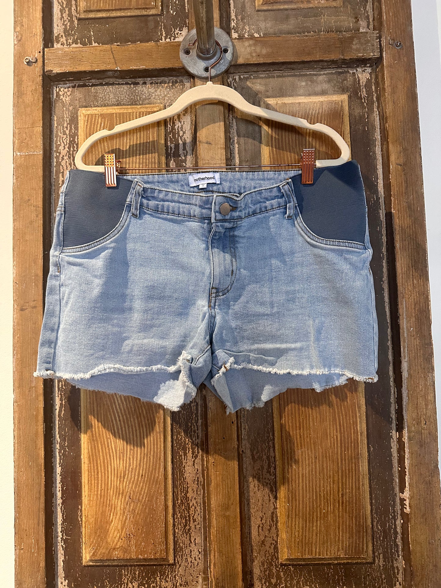 Motherhood Light Wash Maternity Jean Shorts