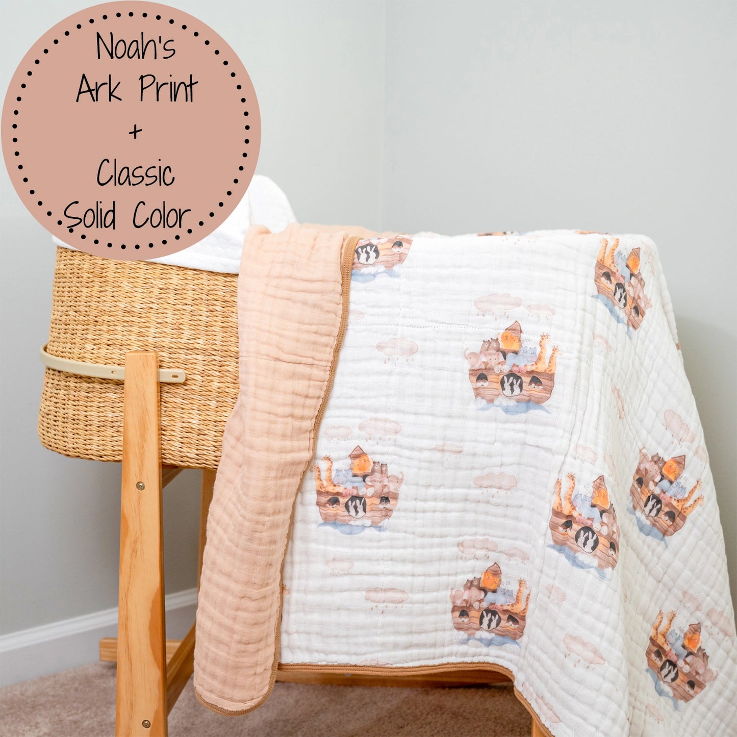Noah's Ark Muslin Quilt