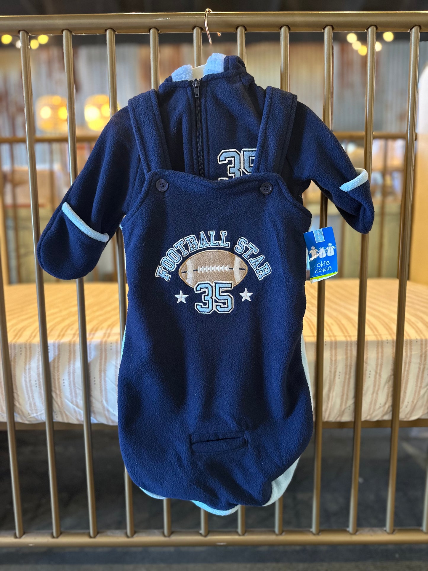 Okie Dokie "Football Star 35" Light Blue & Navy Cold Wether Gear