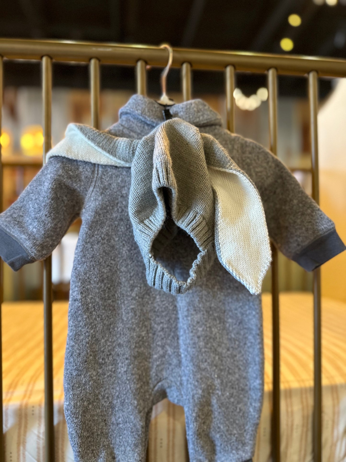 Old Navy Gray Jumpsuit With Bunny Ear Hat