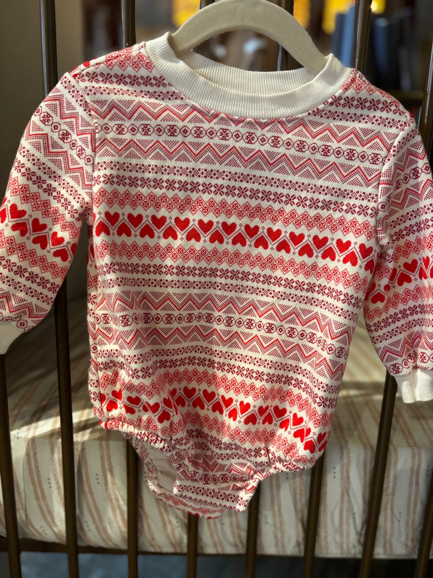 Old Navy Red And White Pattern Onesie