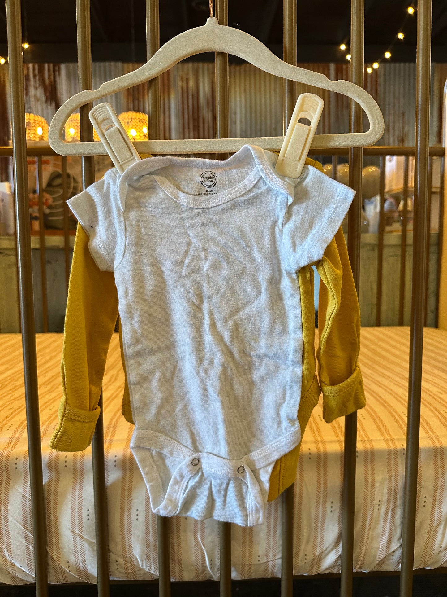 Old Navy Yellow X Wonder Nation White Onesies