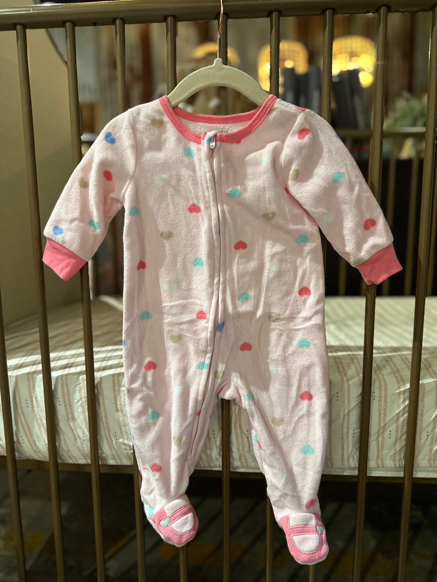 Pink Fuzzy Heart Sleeper