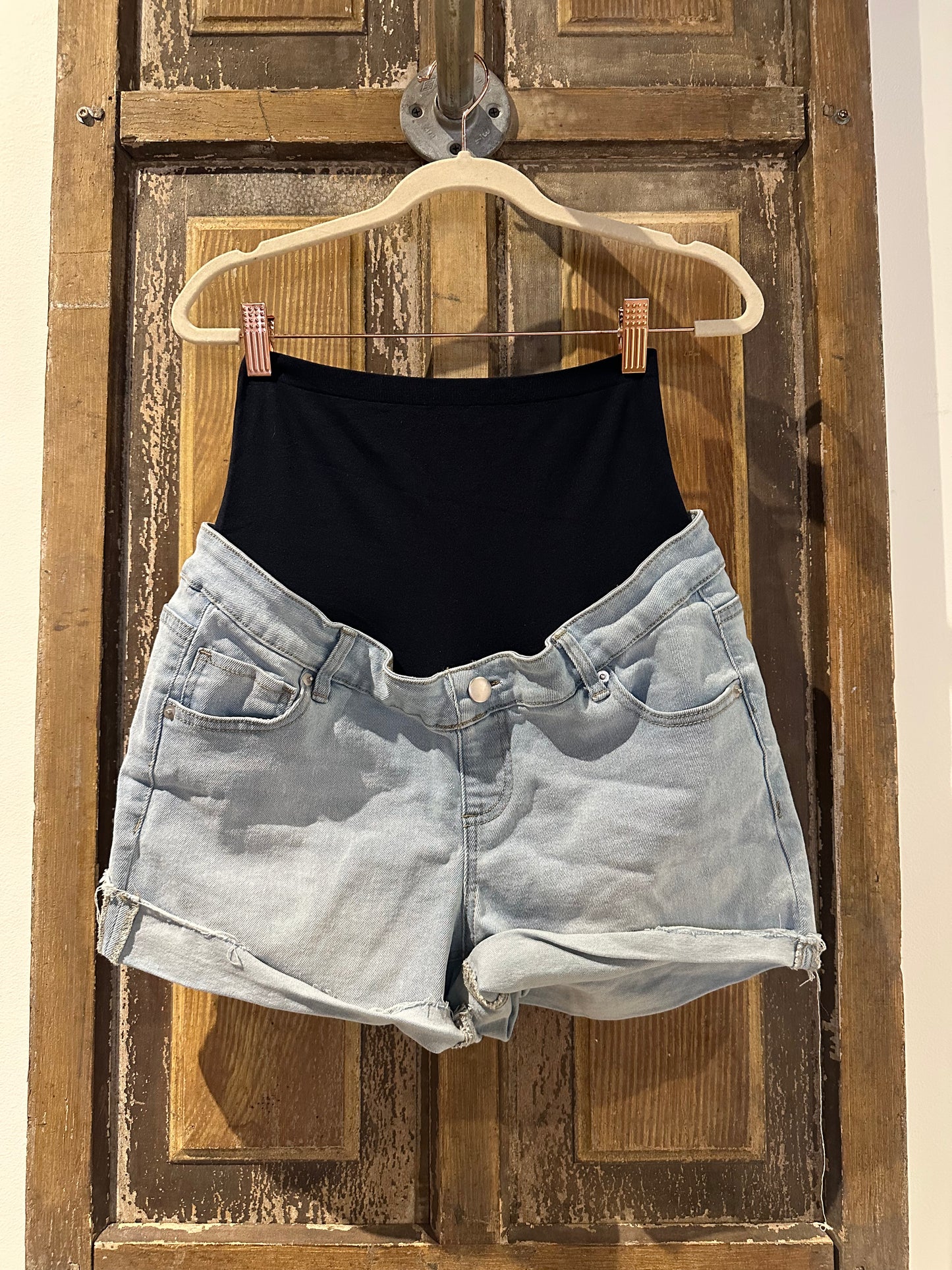 Time & Tru Maternity Light Blue Shorts