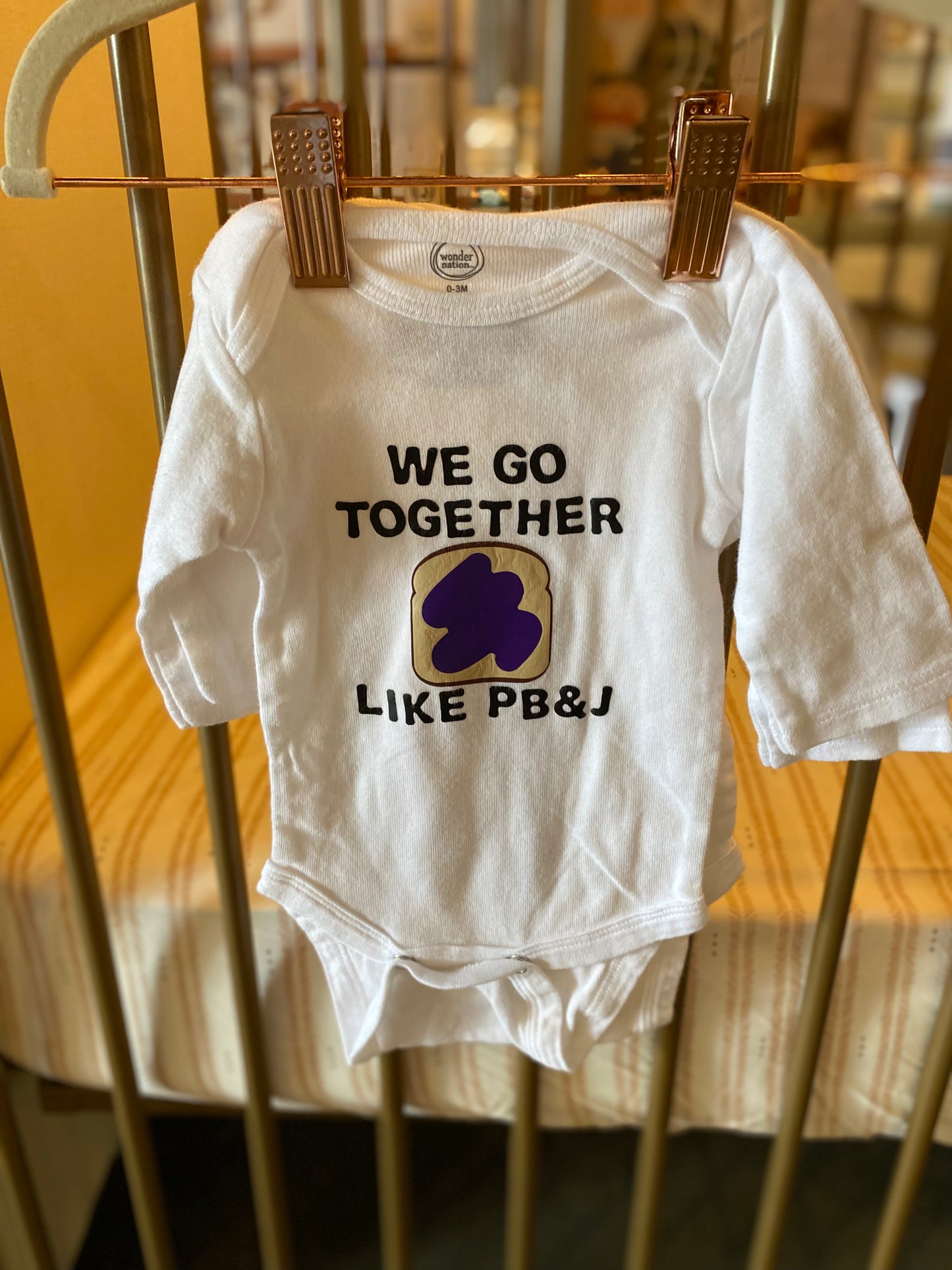 Wonder Nation "We Go Together Like PB & J" 2-piece Onesies