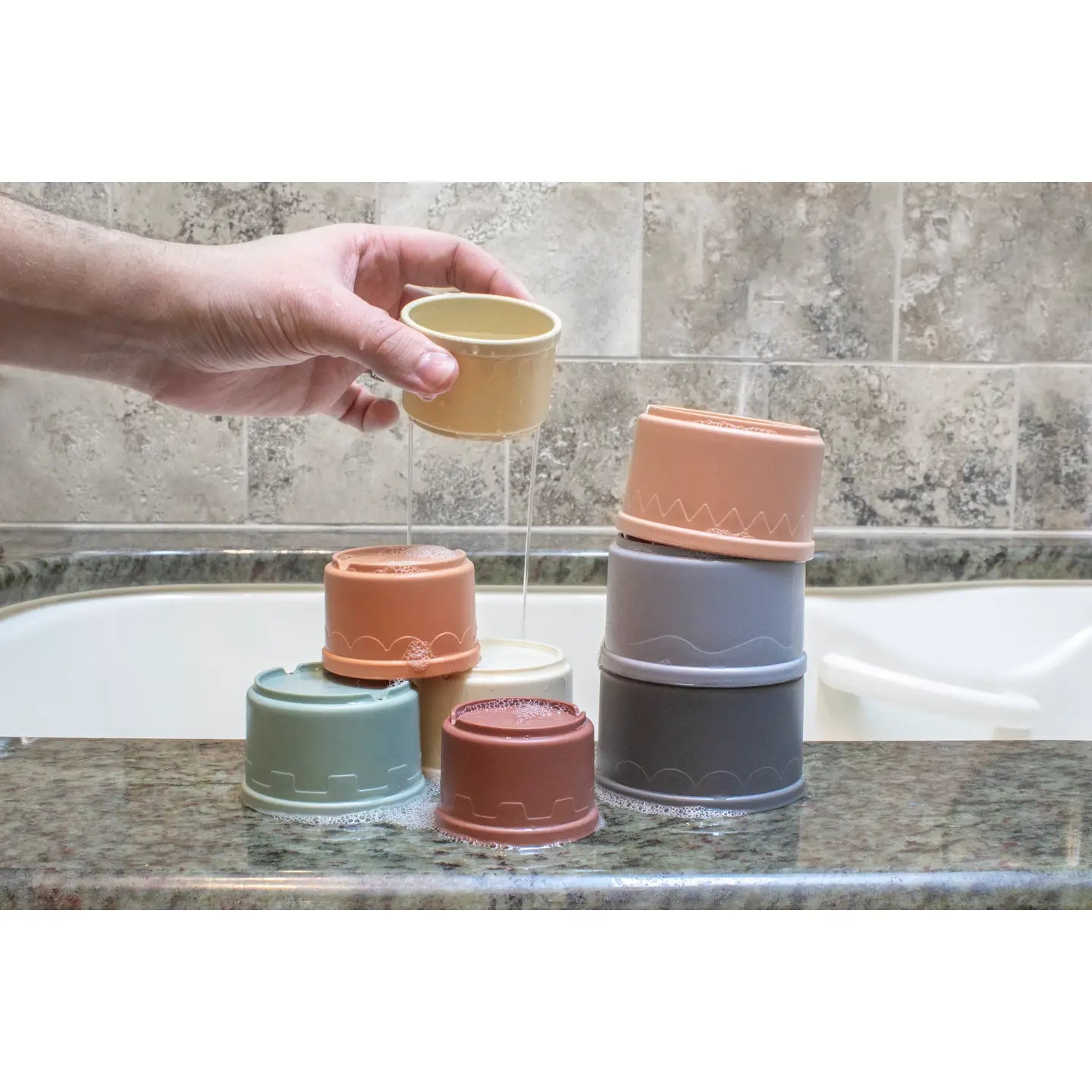 Bath Toy Stacking Cups, Set of 8