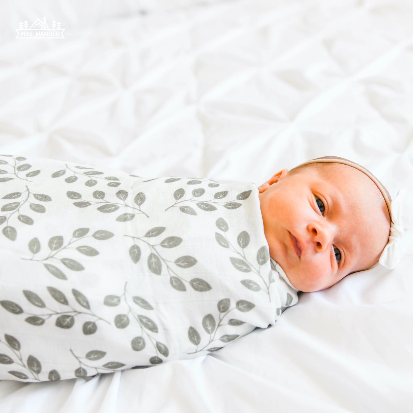 Green Leaf Muslin Swaddle
