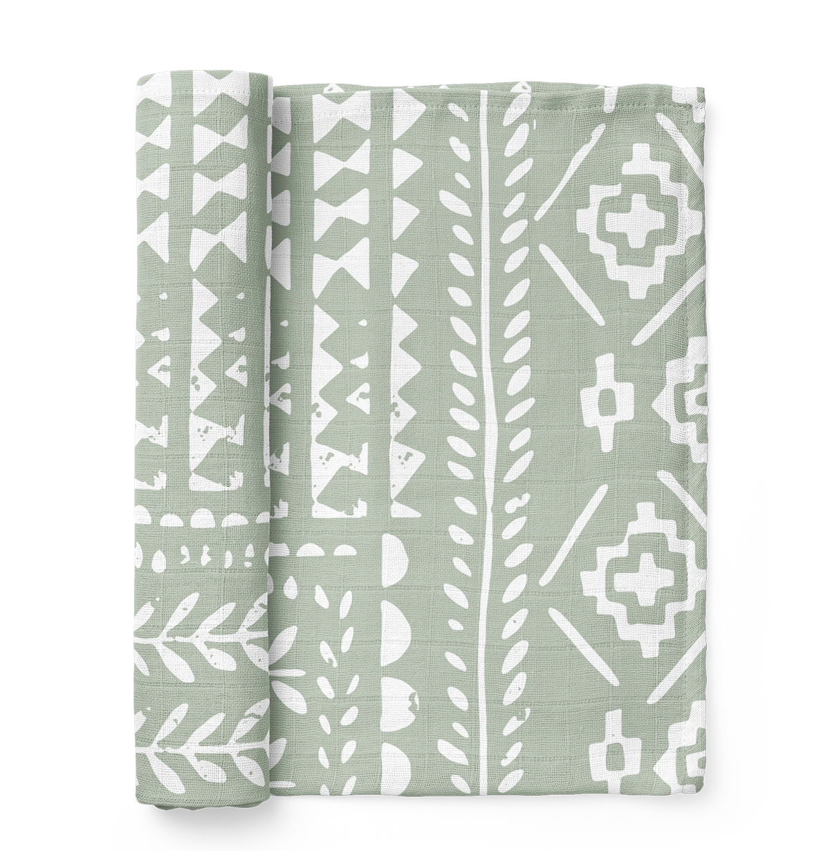Green Tapestry Muslin Swaddle