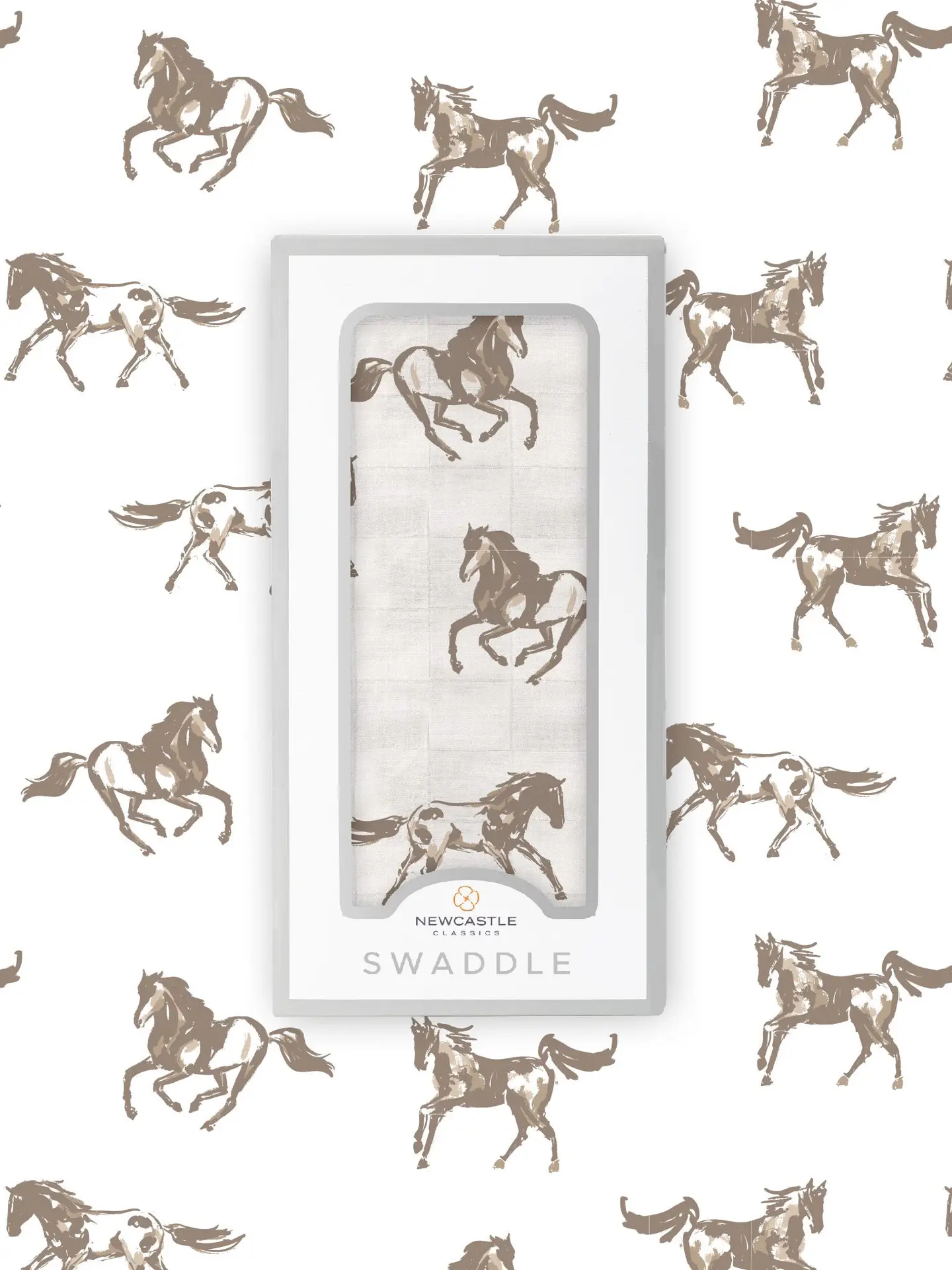 Galloping Horses Bamboo Swaddle