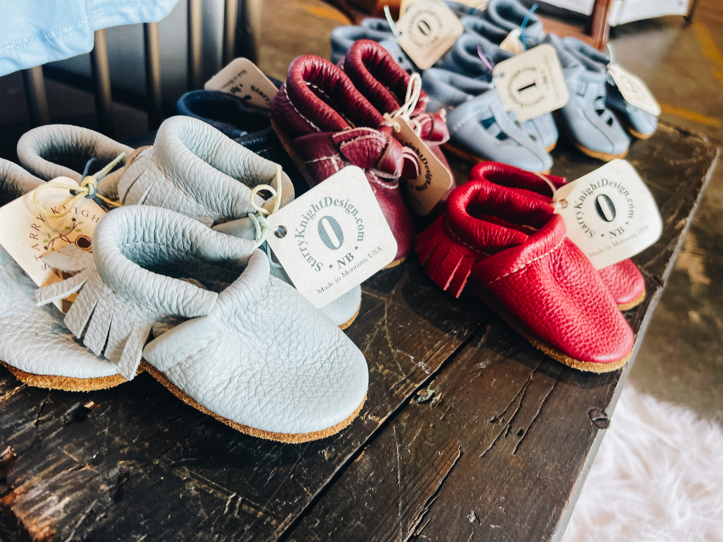 Starry Knight Fringe Baby Moccasins