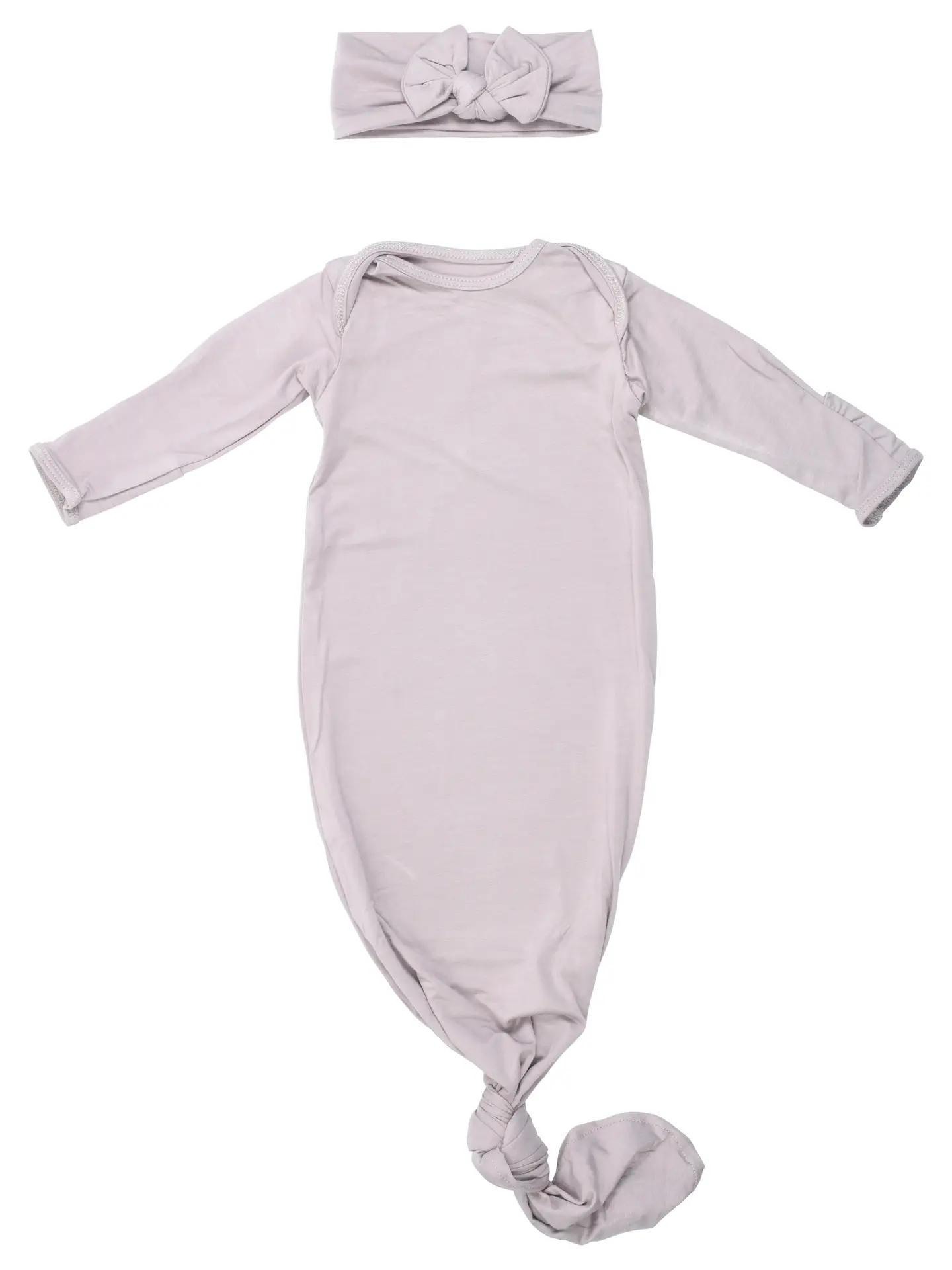 Harbor Mist Knotted Gown with Hat or Bow