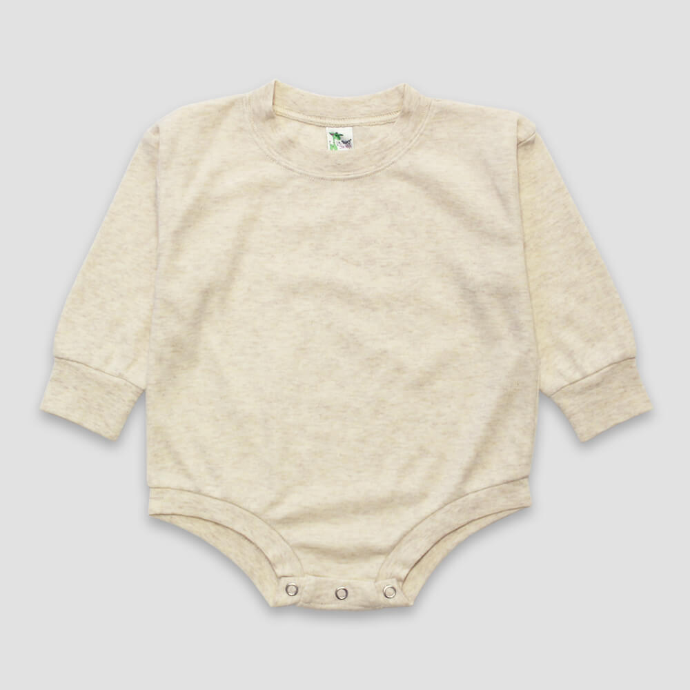 Oatmeal Long Sleeve Romper