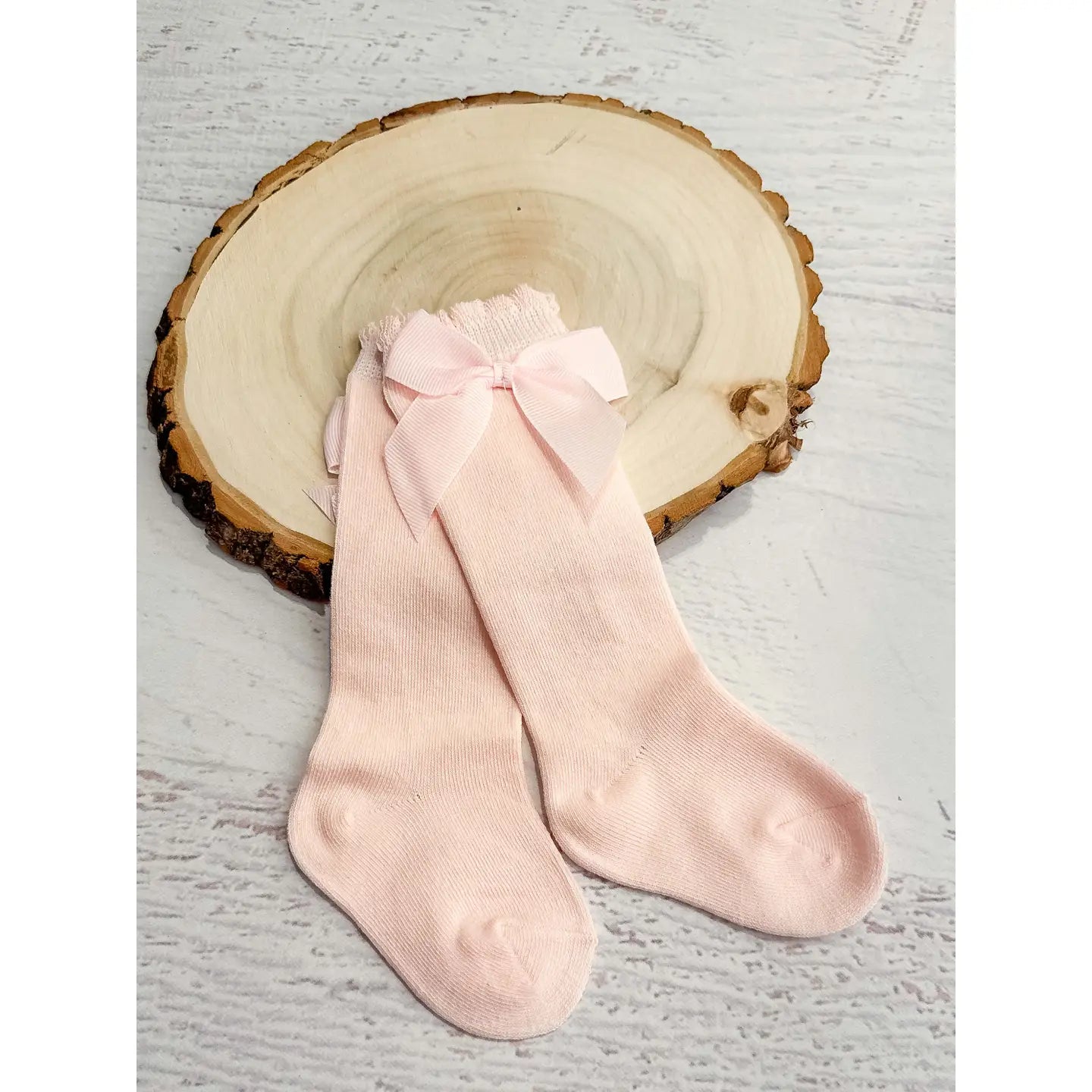 Light Pink Bow Socks