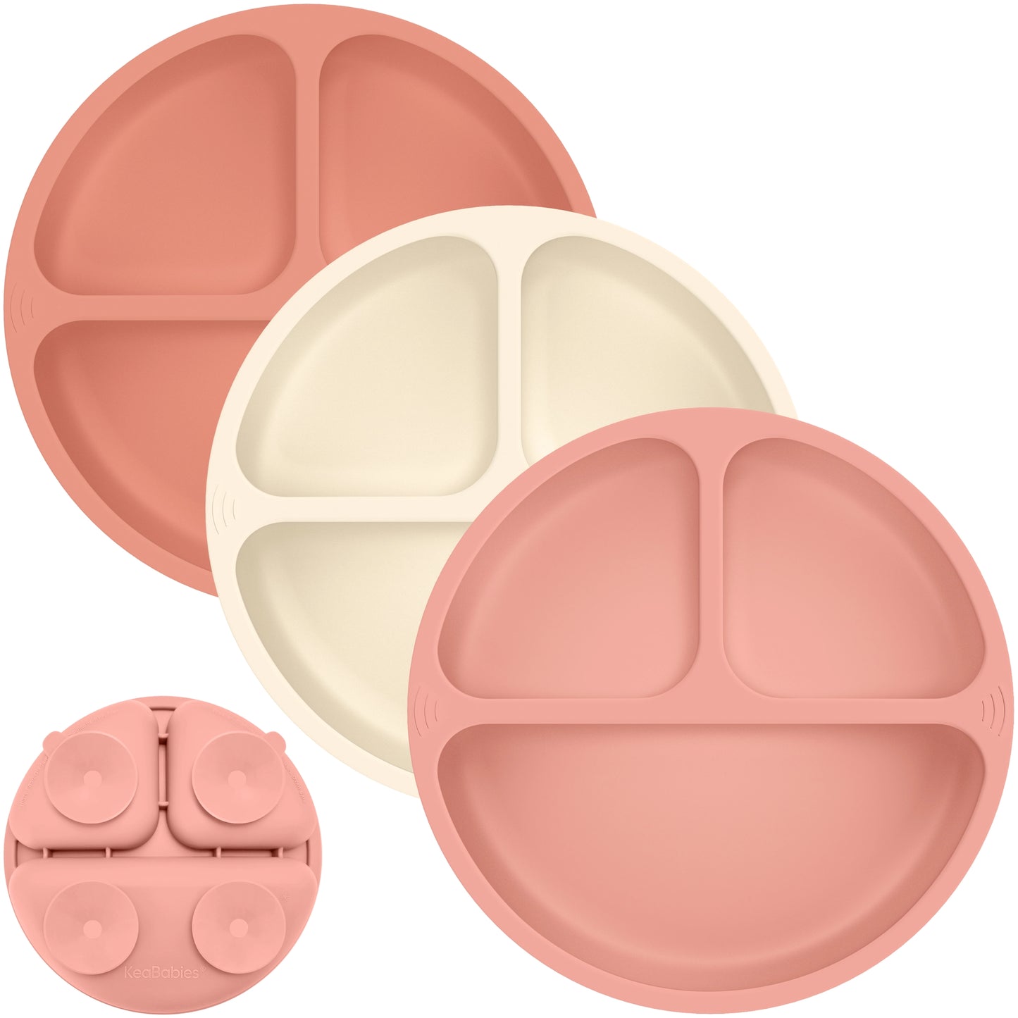 KeaBabies 3-Pack Meal Prep Plates