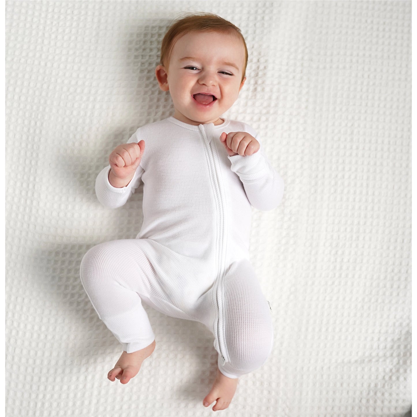 Charlie White Waffle Zip Sleeper