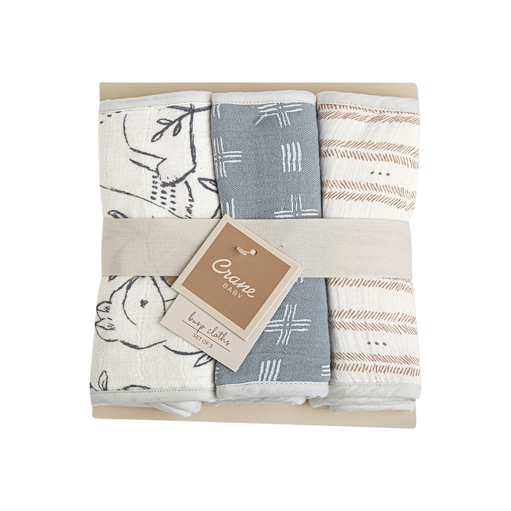 Crane Ezra 3-Pc. Burp Cloths