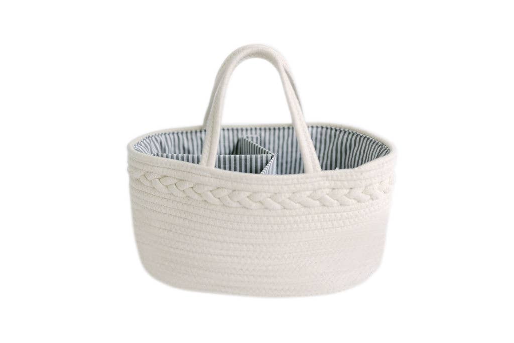 Stroller Society Diaper Caddy - Gray and Cream