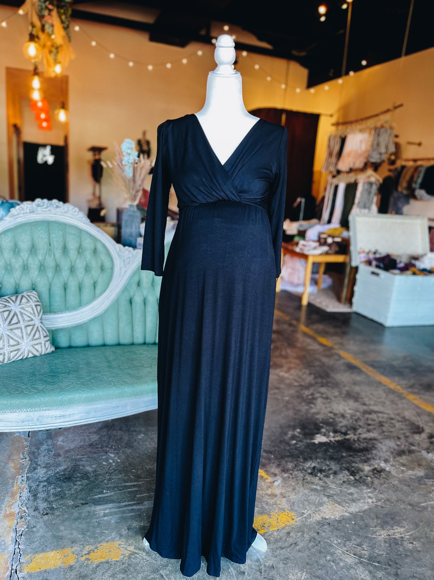 Maternity 3/4 Length Sleeve Dress