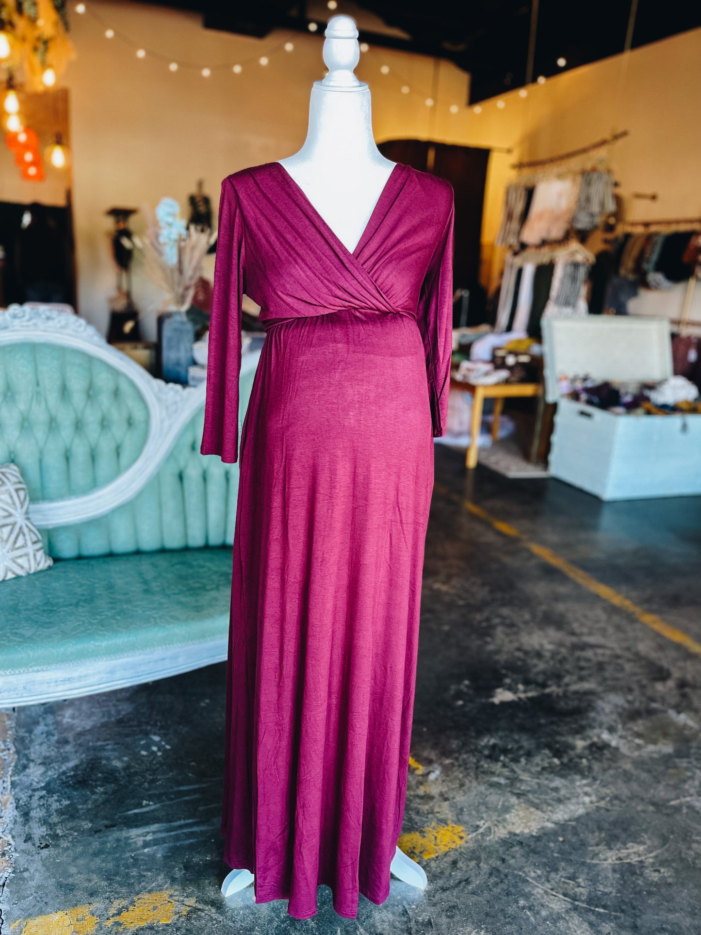 Maternity 3/4 Length Sleeve Dress